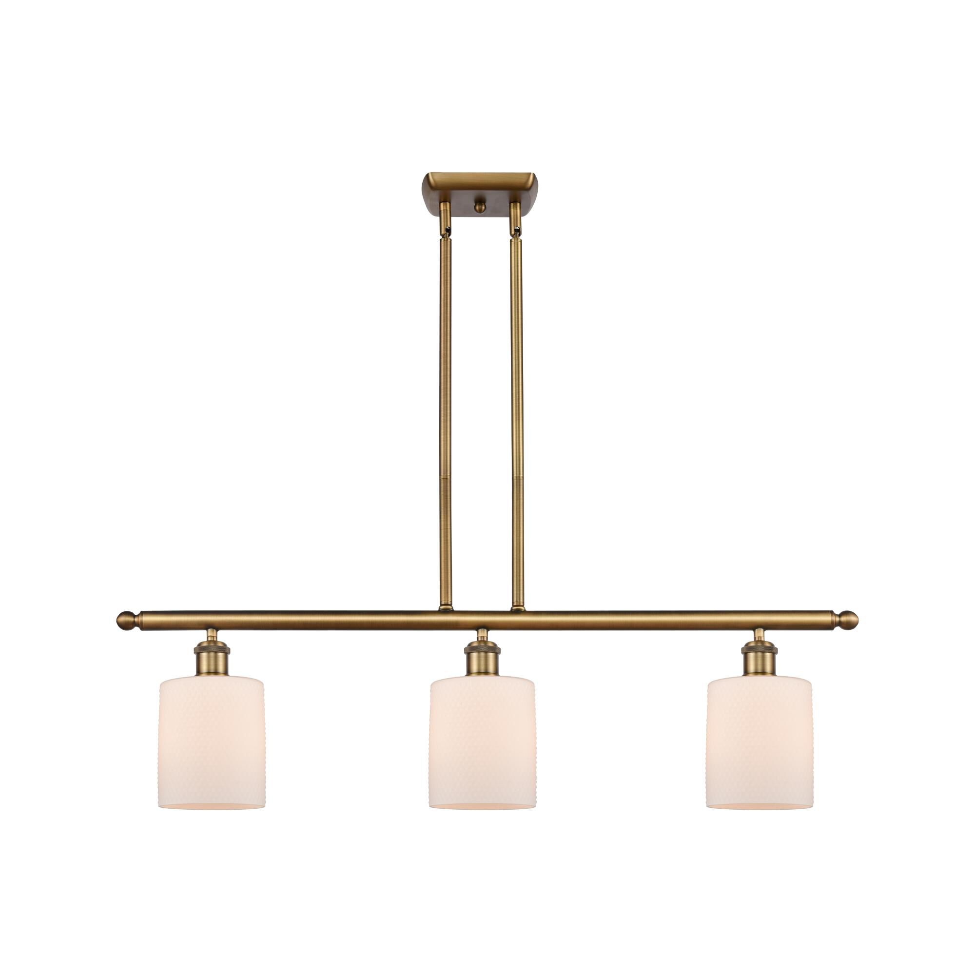 Shown in Brushed Brass finish and Drum glass and Glass shade