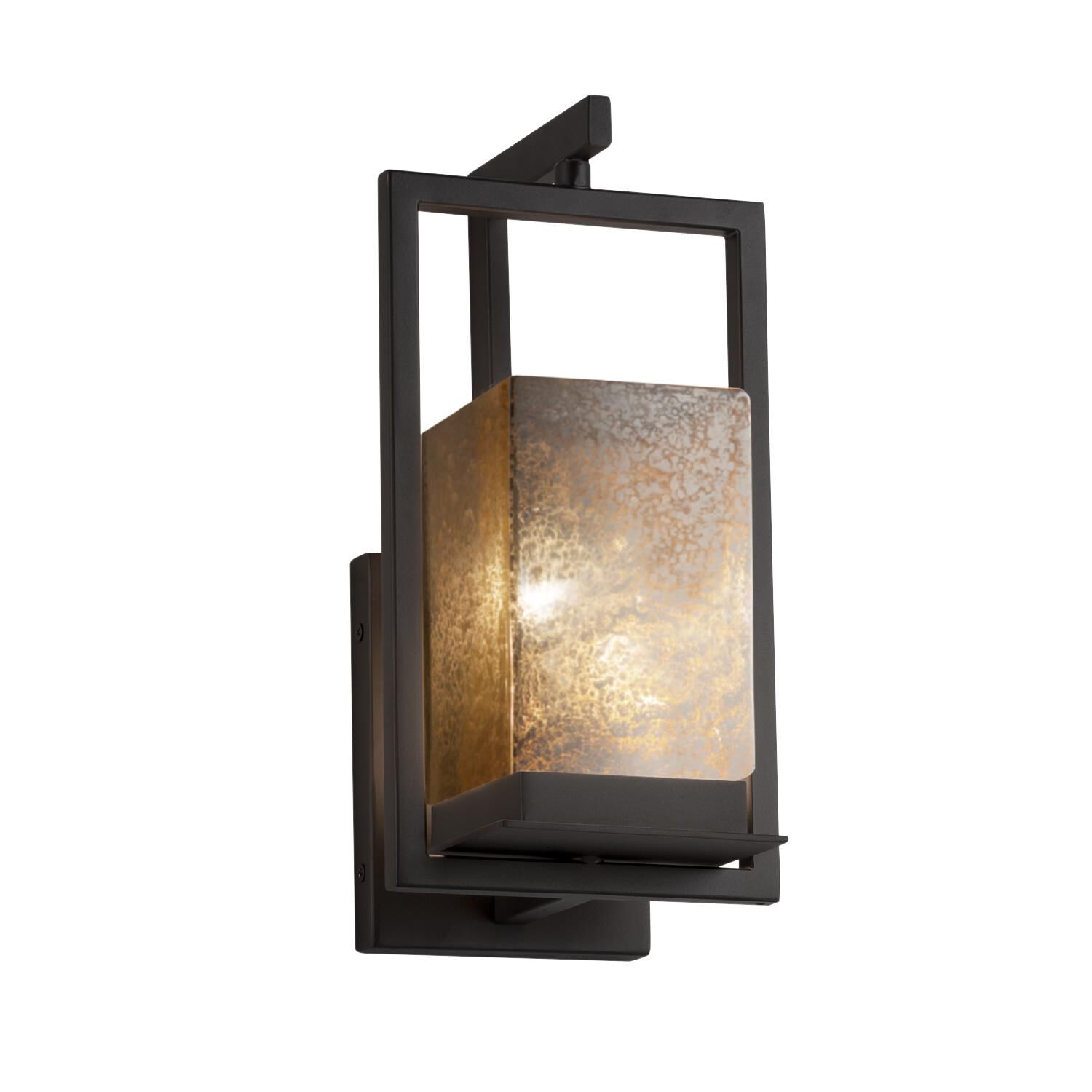 Shown in Matte Black finish and Artisan glass and Mercury shade