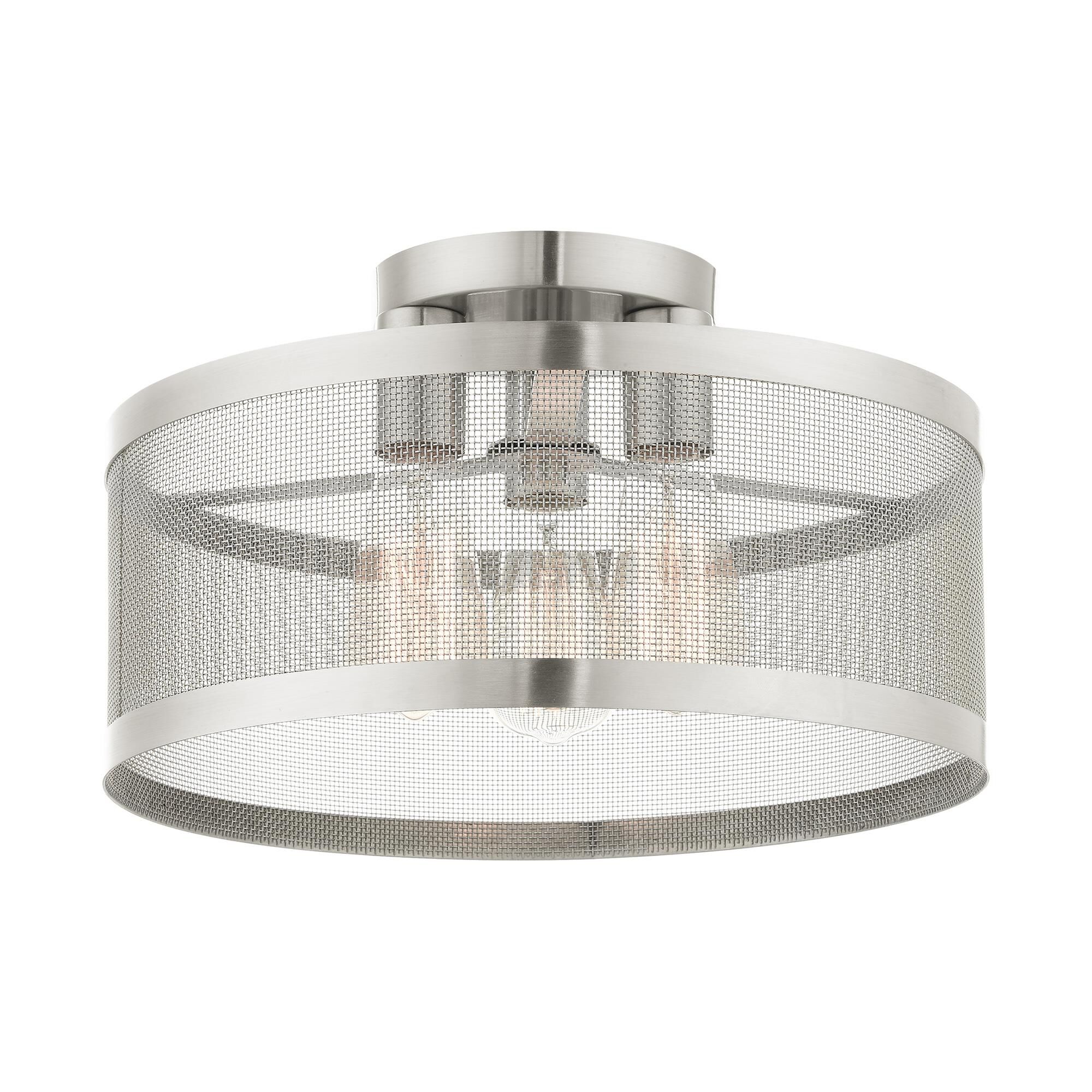 Industro 3 Light Semi Flush Mount by Livex Lighting