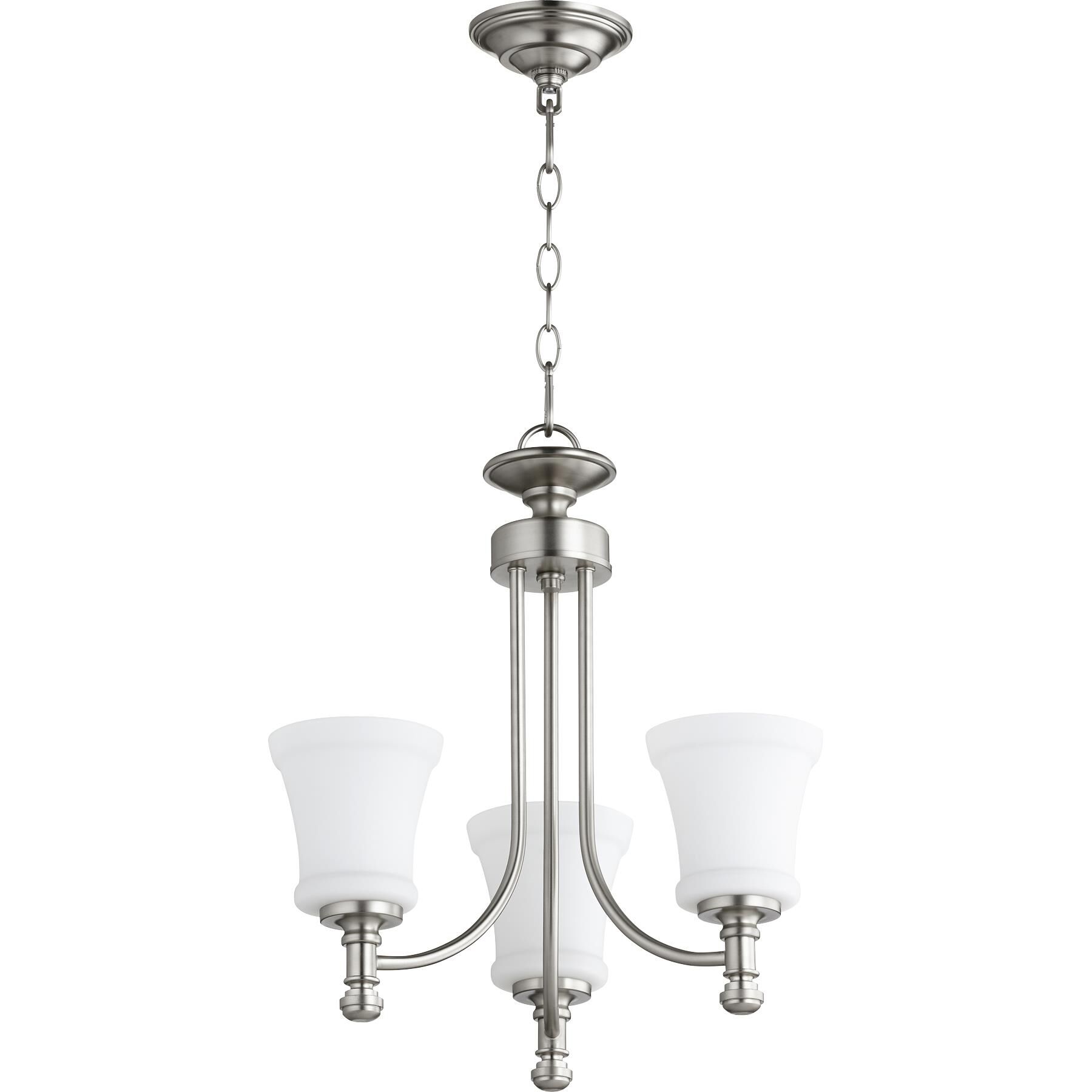 Shown in Satin Nickel finish and Satin Opal shade