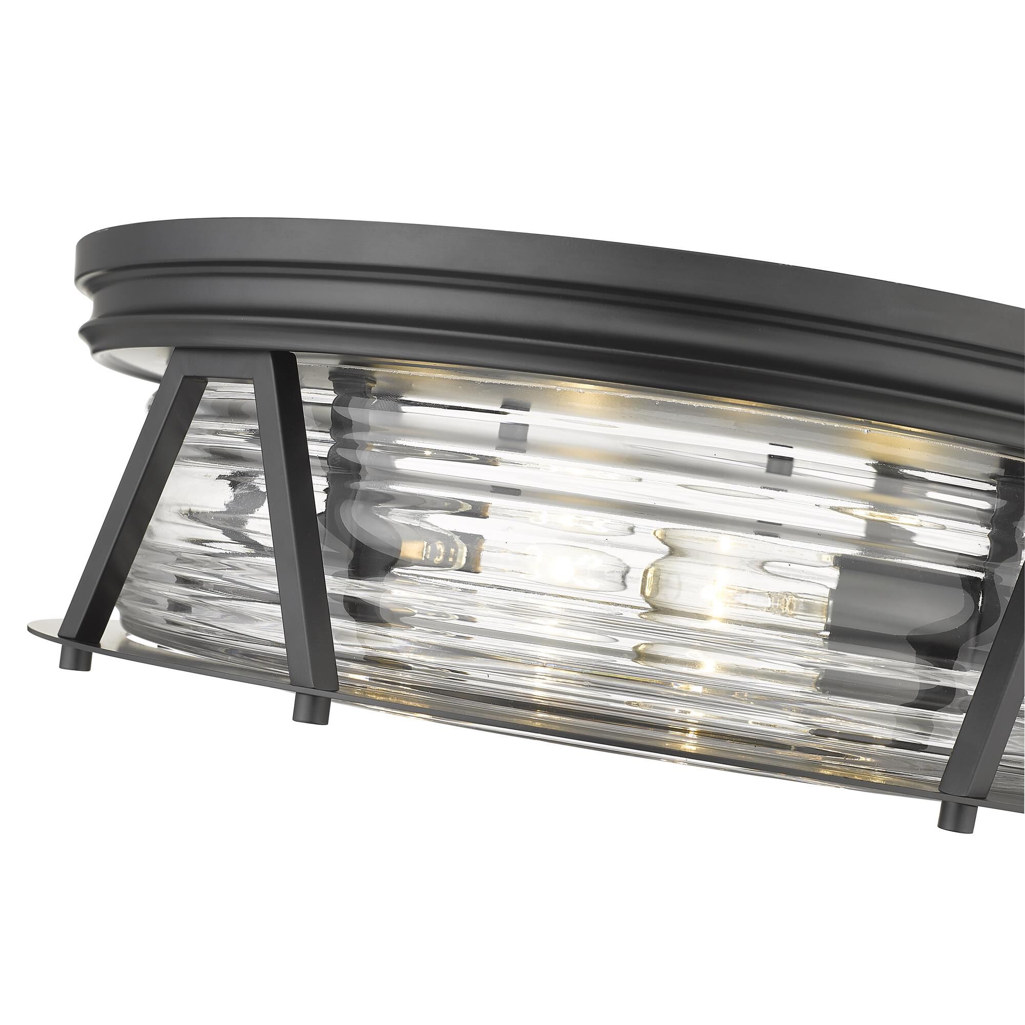 Shown in Matte Black finish and Glass shade