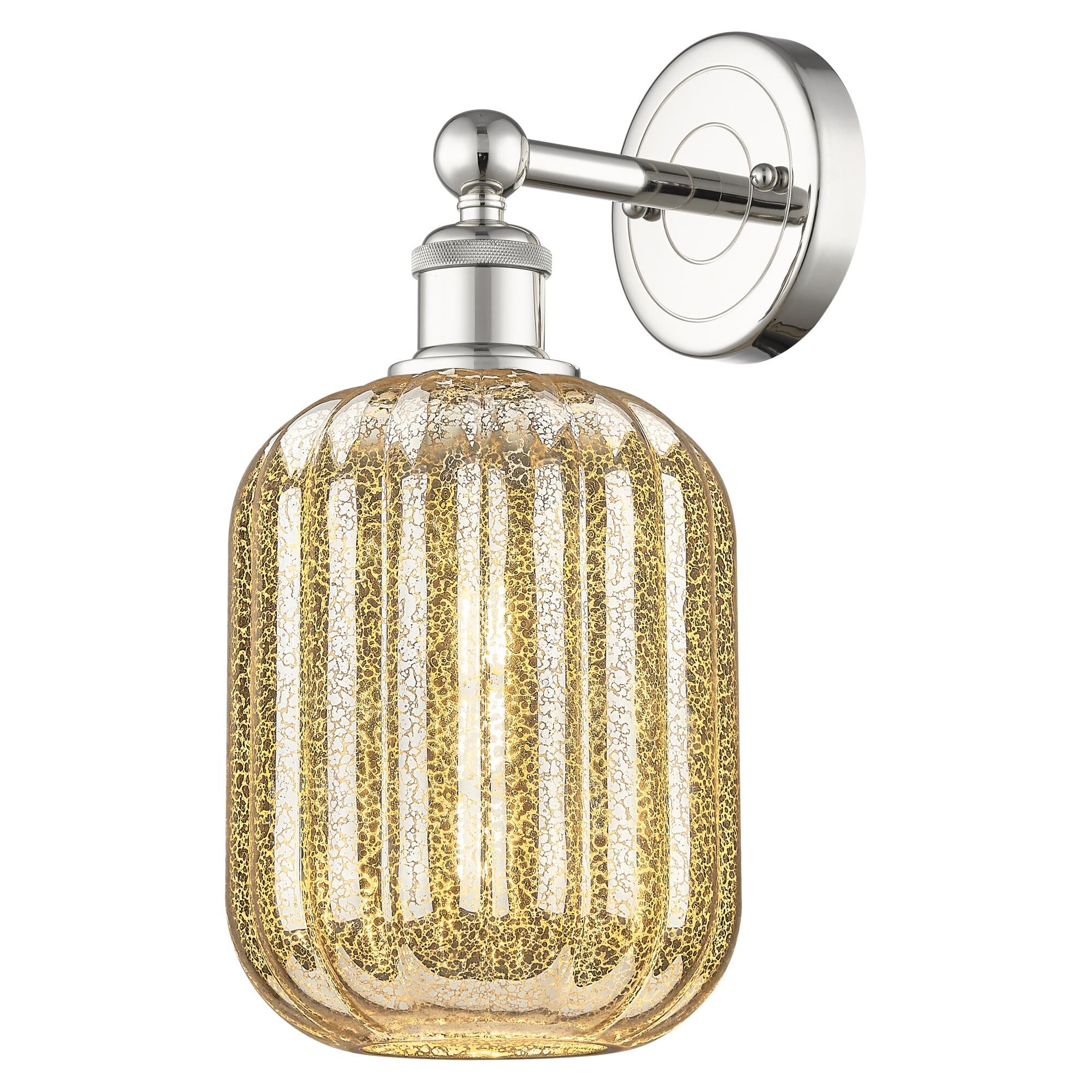 Shown in Polished Nickel finish and Mercury glass