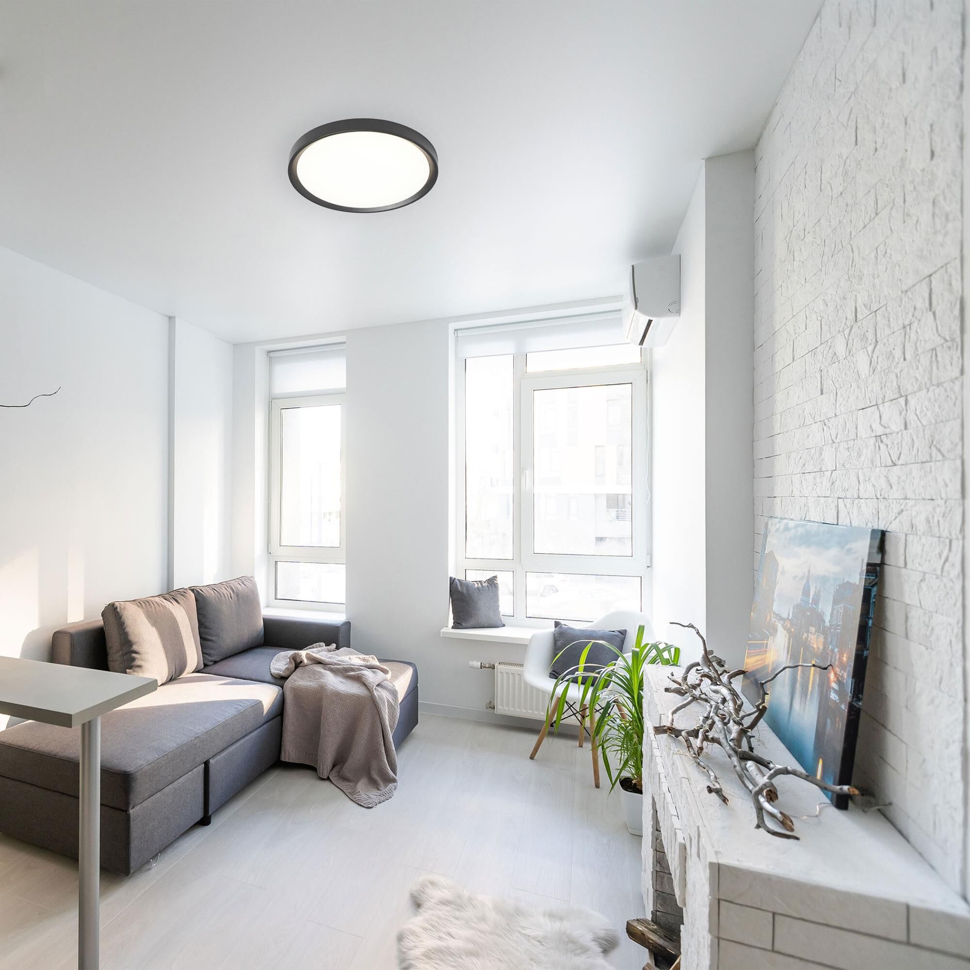 Frida 15 Inch 1 Light Flush Mount by Dainolite