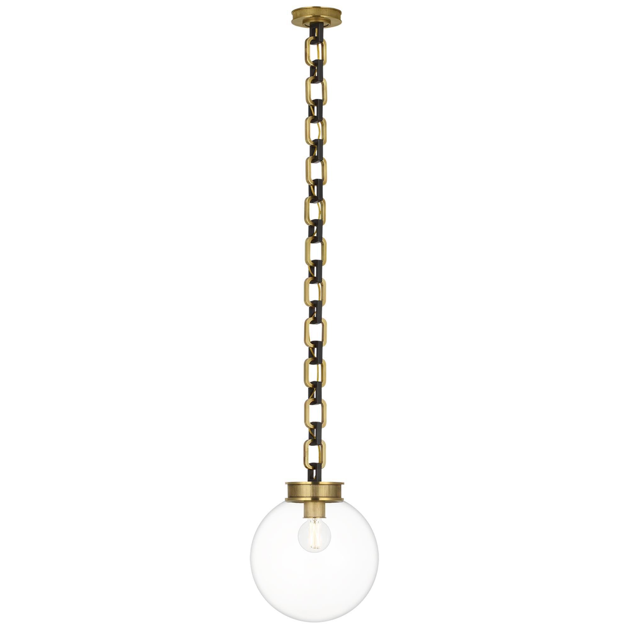 Shown in Soft Brass and Bronze finish and Clear glass