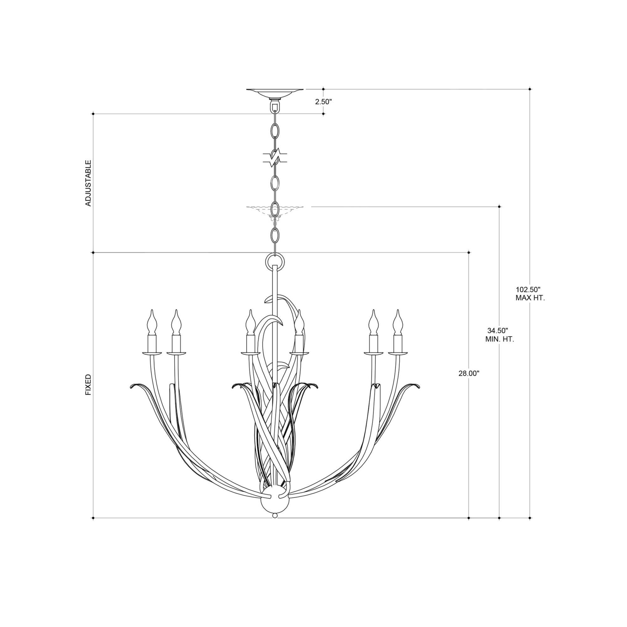 Menefee 6 Light Chandelier by Currey and Company