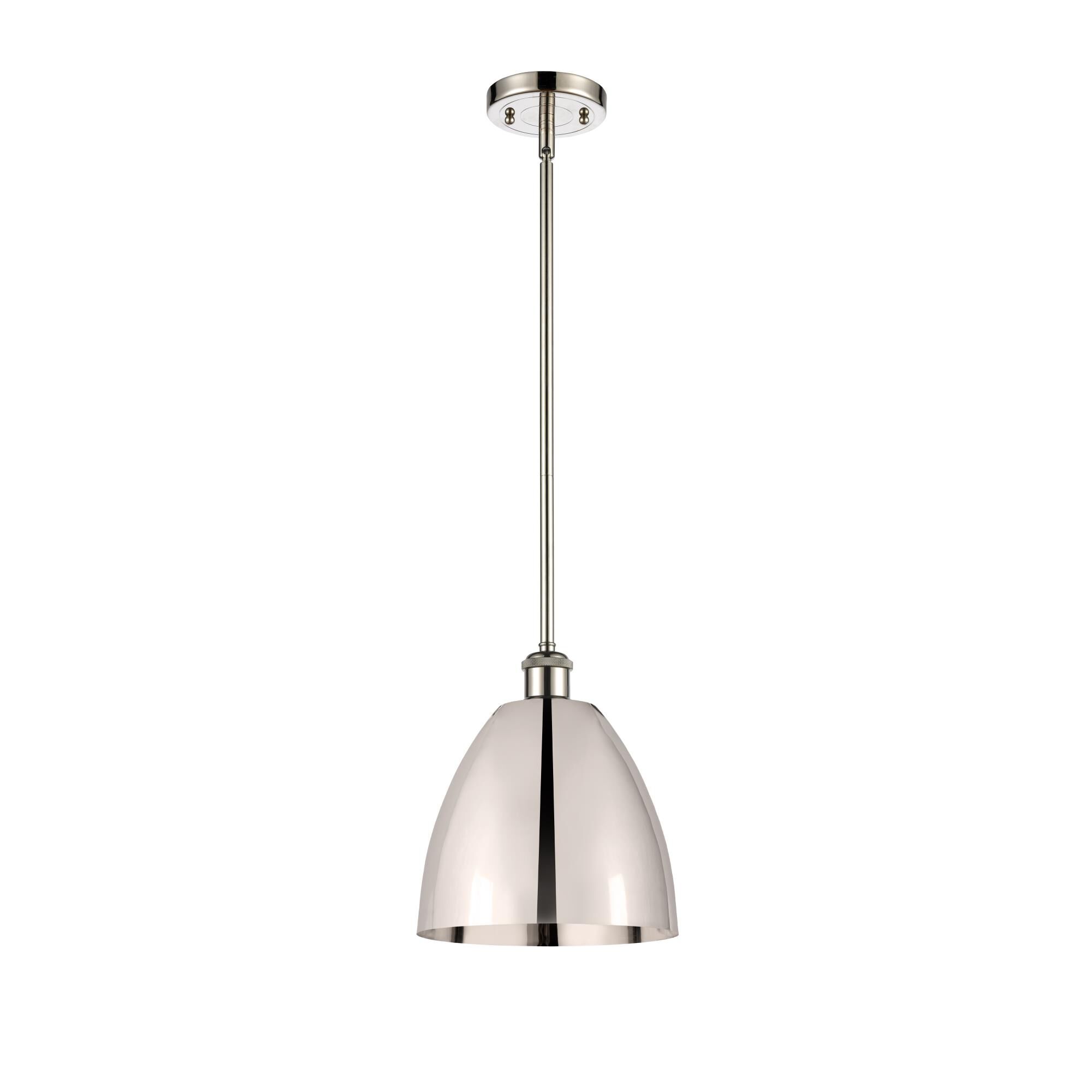 Shown in Polished Nickel finish and Polished Nickel Ballston Dome shade