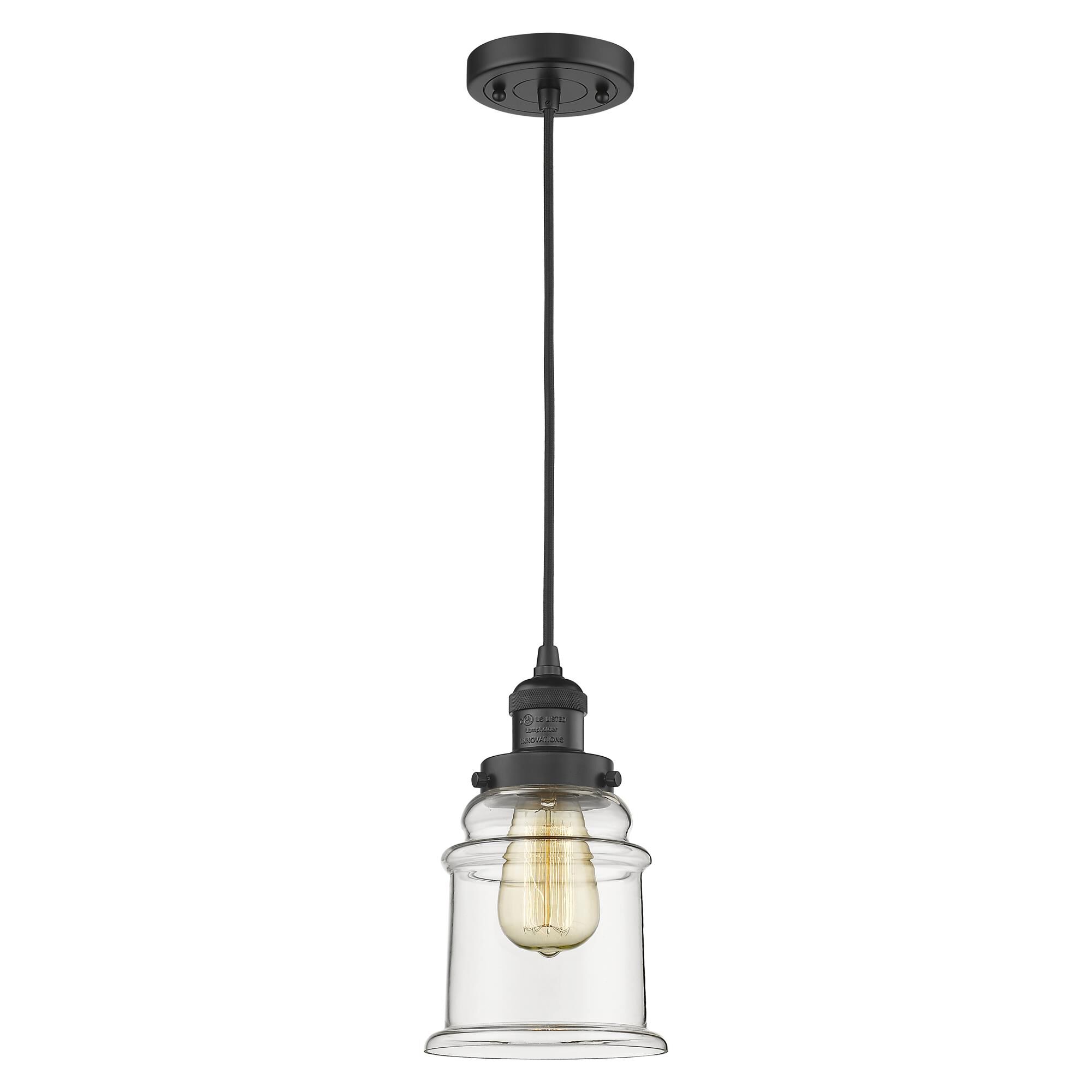 Shown in Matte Black finish and Clear glass