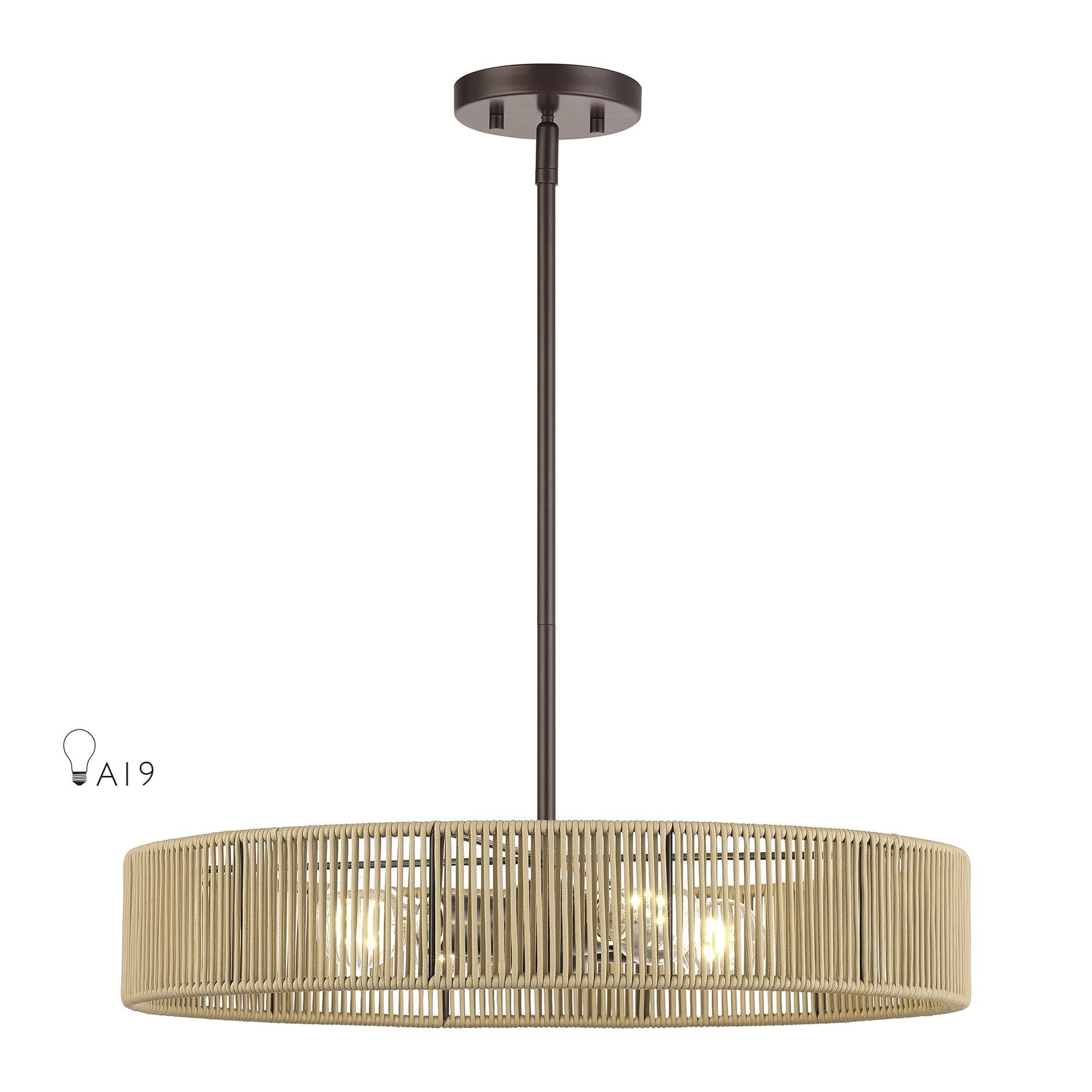Goldiemesh 22 Inch Large Pendant by Livex Lighting
