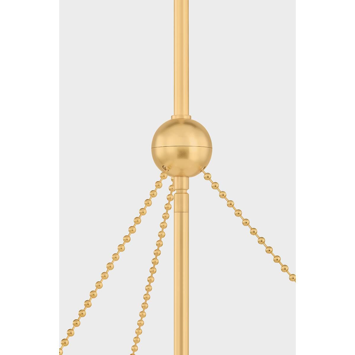 Shown in Aged Brass finish and Ivory Linen shade