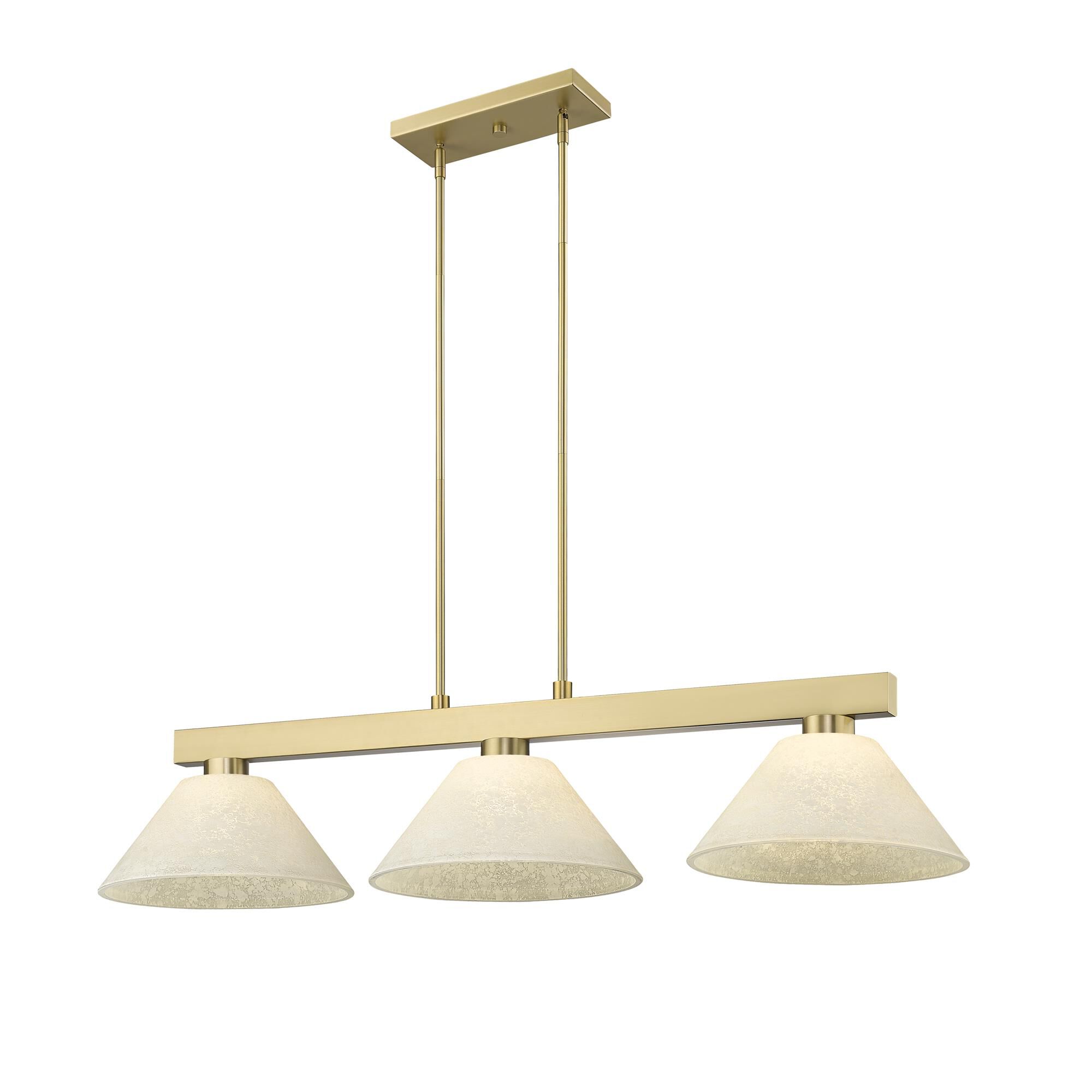 Shown in Modern Gold finish and Golden Mottle glass and Golden Mottle shade
