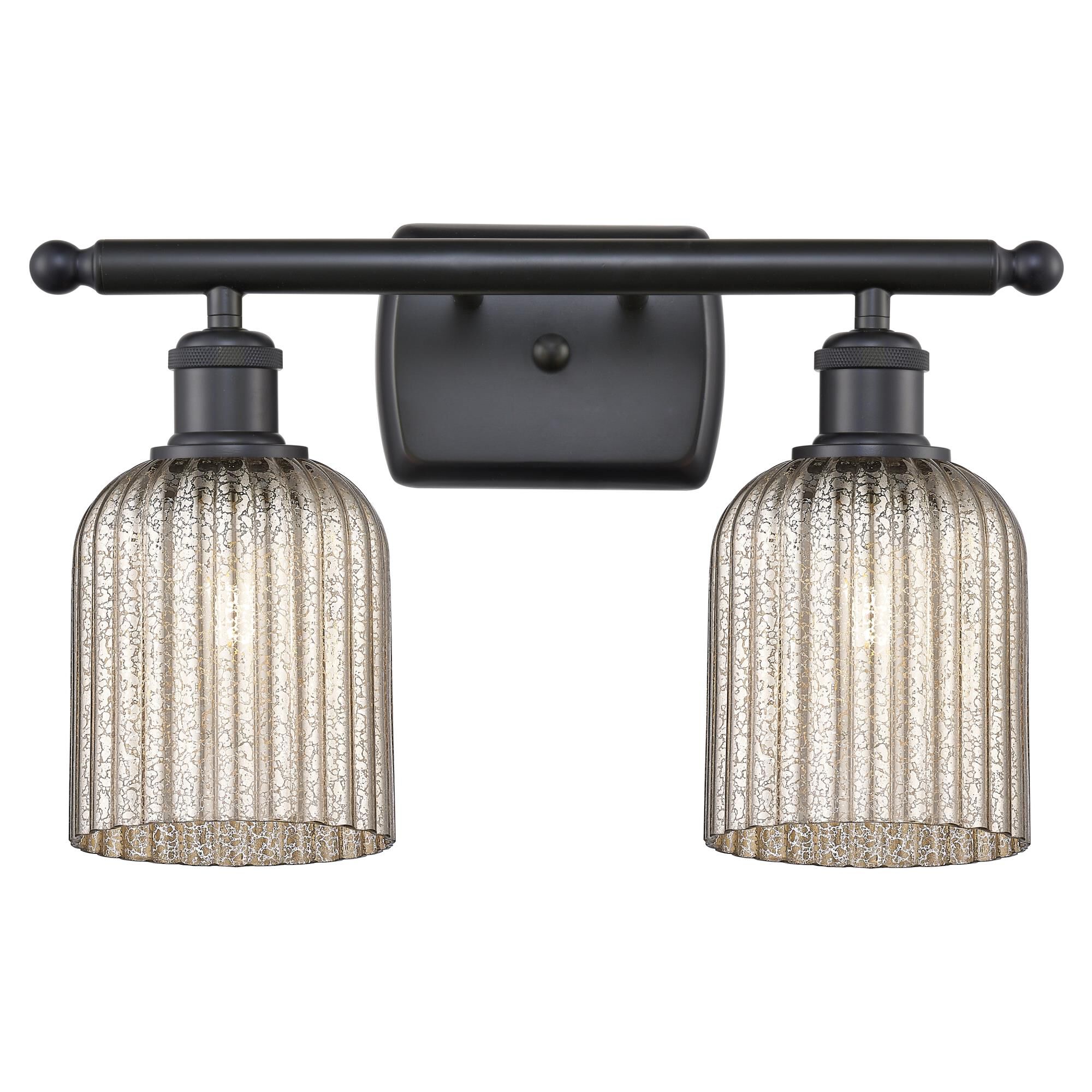 Shown in Matte Black finish and Mercury shade