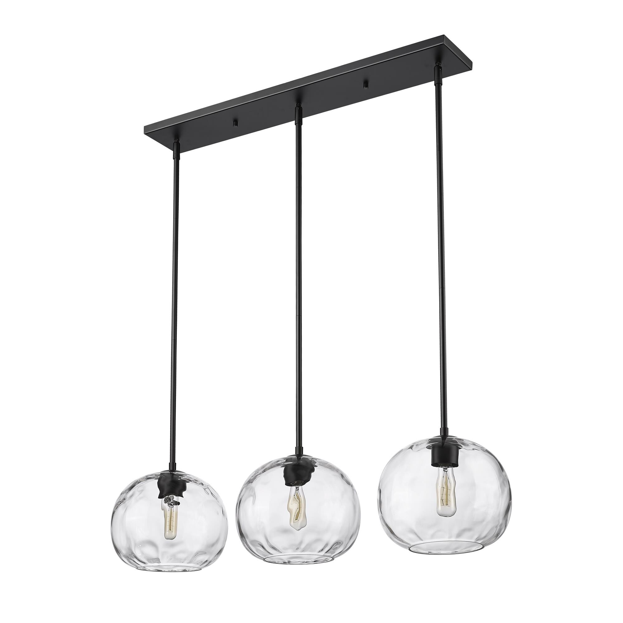 Shown in Matte Black finish and Clear glass
