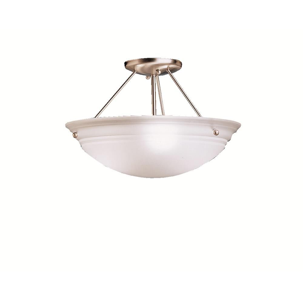 Cove Molding Top Glass 15 Inch 3 Light Semi Flush Mount by Kichler Lighting