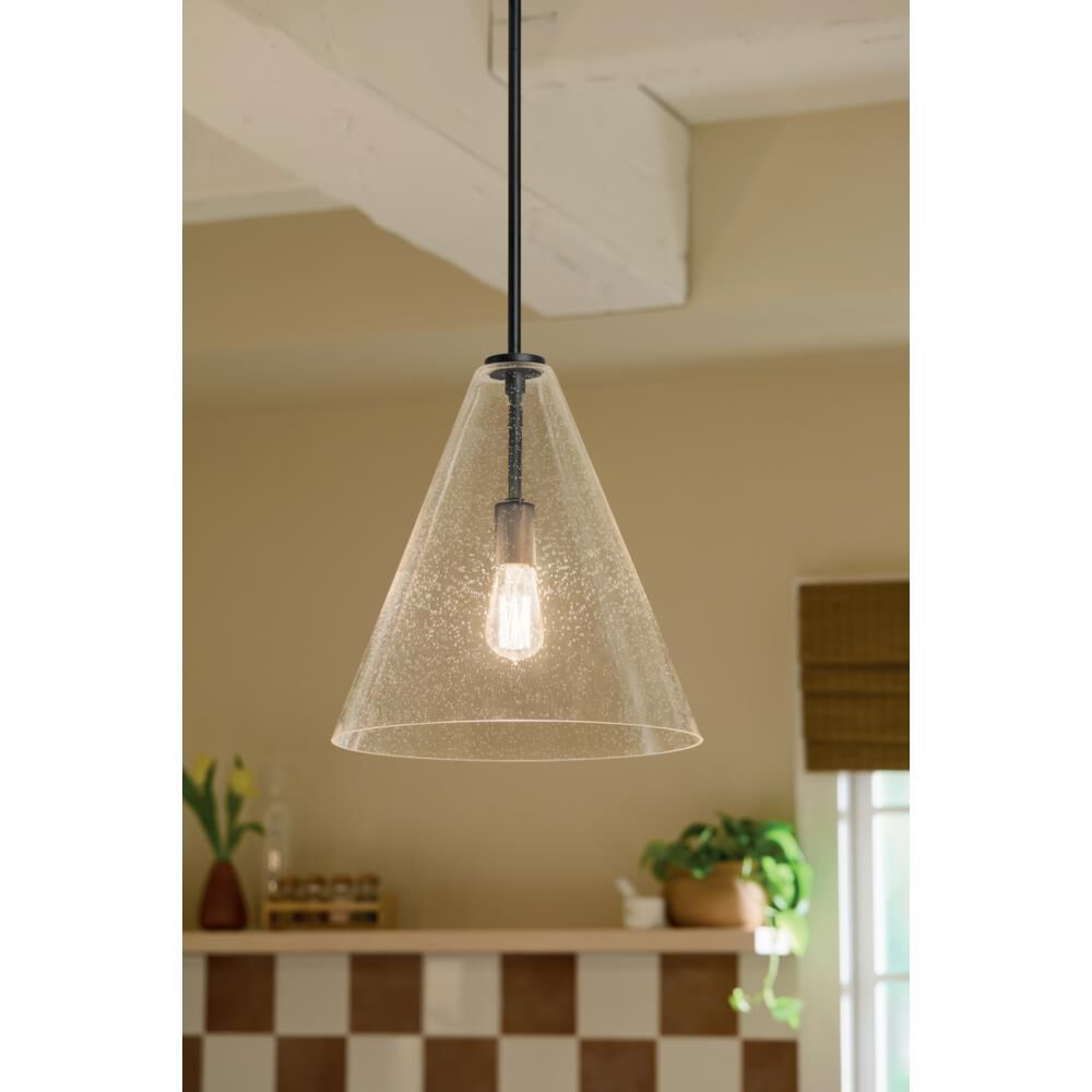 Shown in Black finish and Clear glass