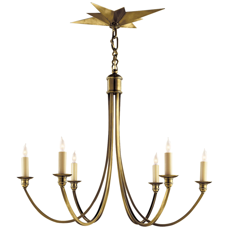 Eric Cohler Venetian 27 Inch 6 Light Chandelier by Visual Comfort Signature Collection