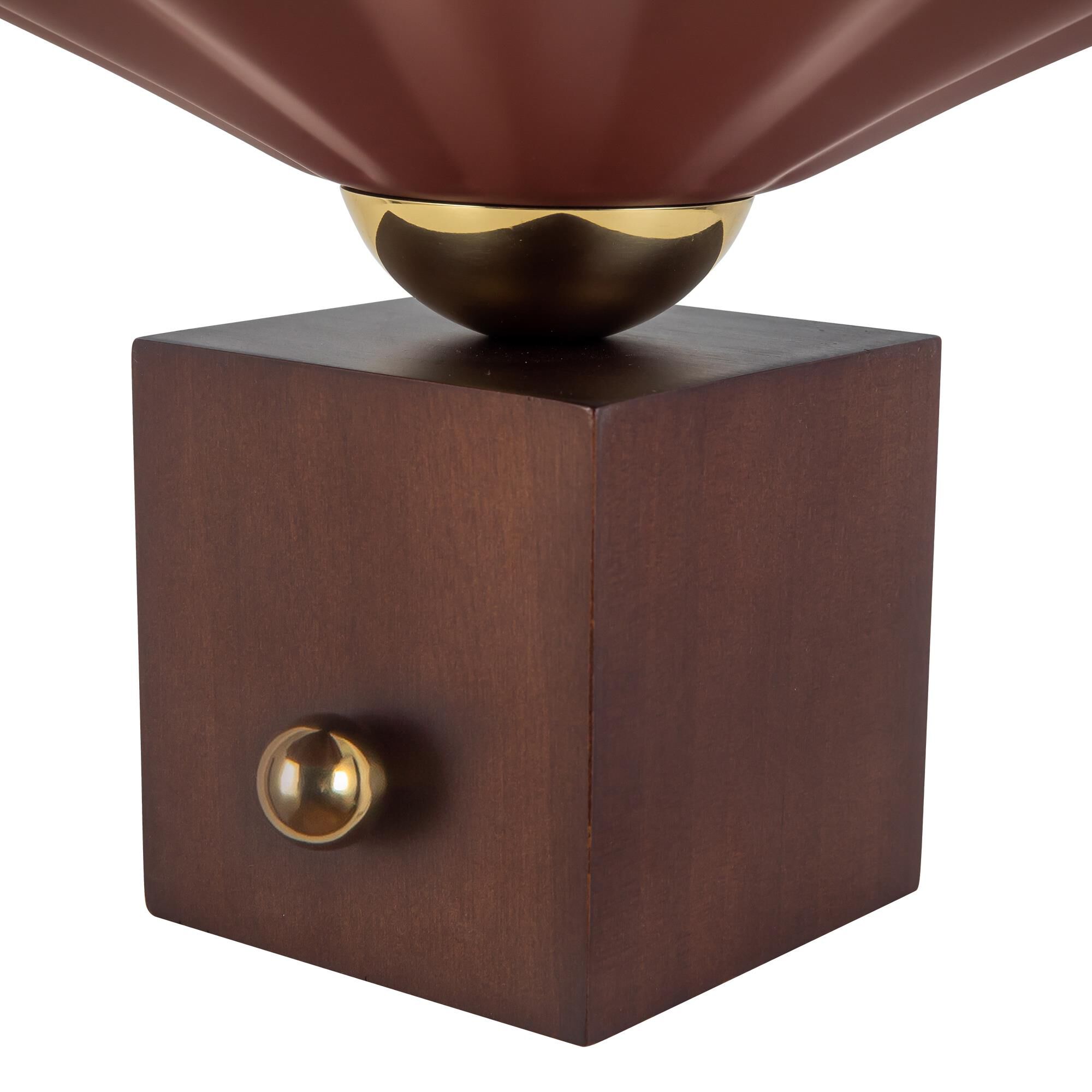 Shown in Burgundy finish and Matte Opal glass