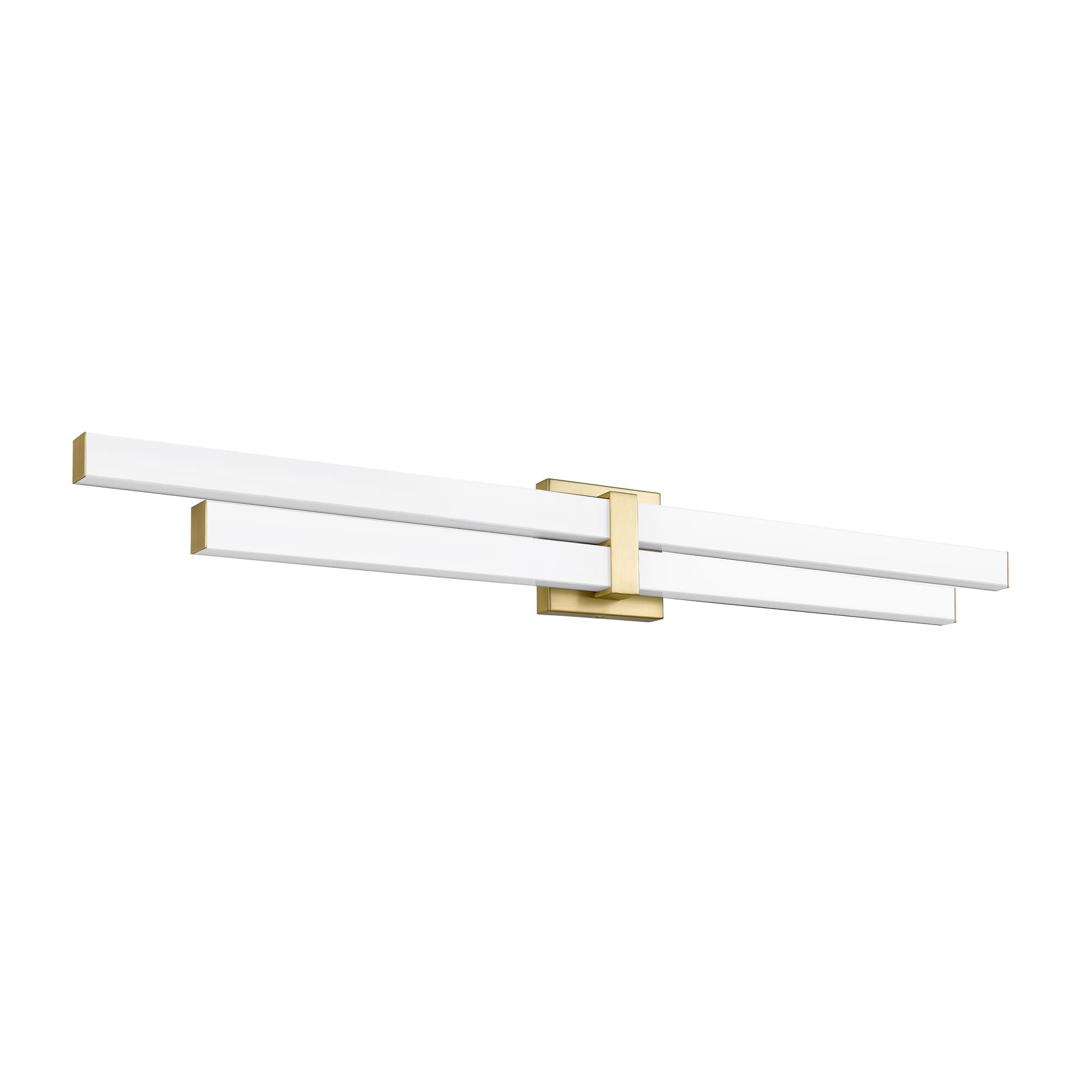 Shown in Modern Gold finish and Frosted glass