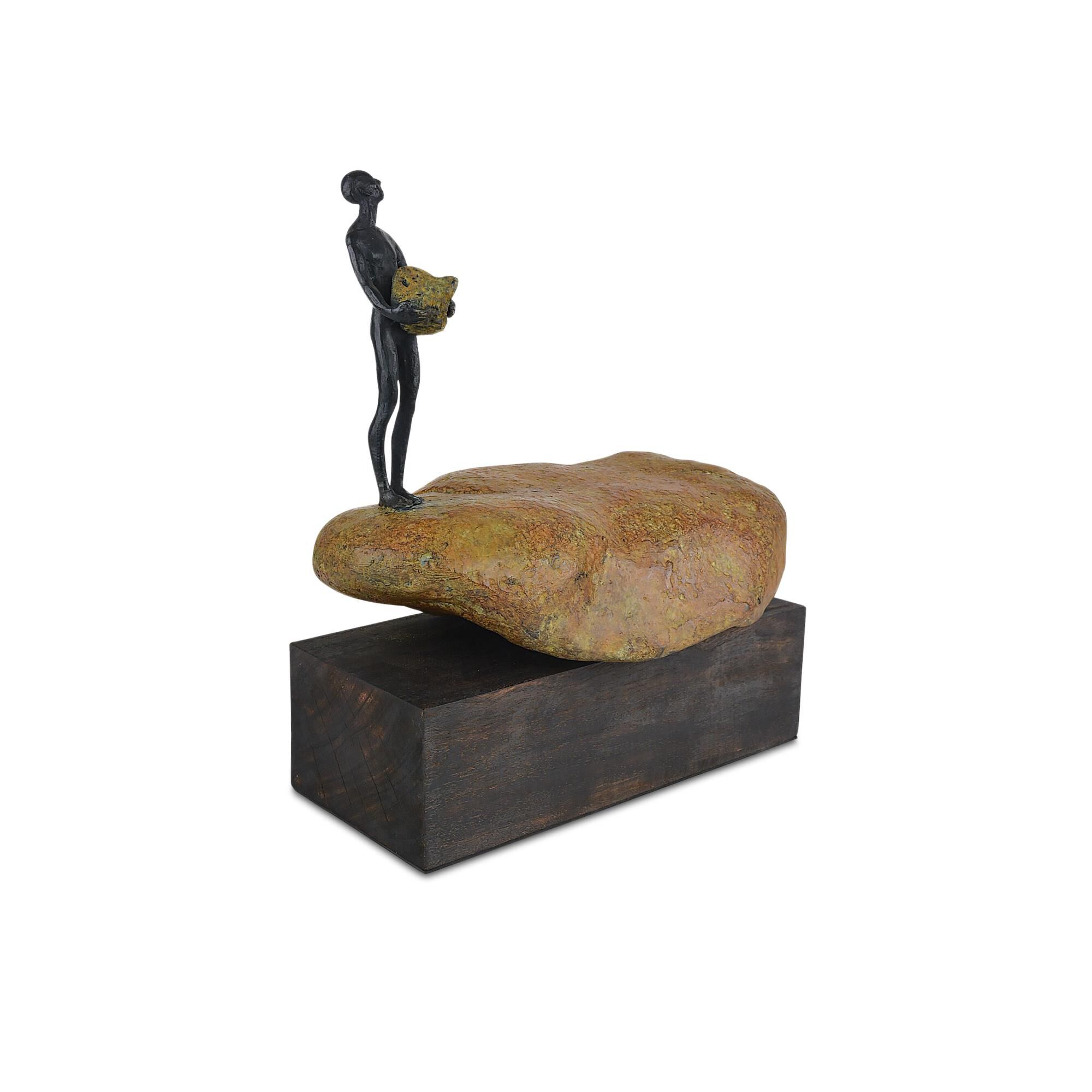 Man On Rock Sculpture by Currey and Company