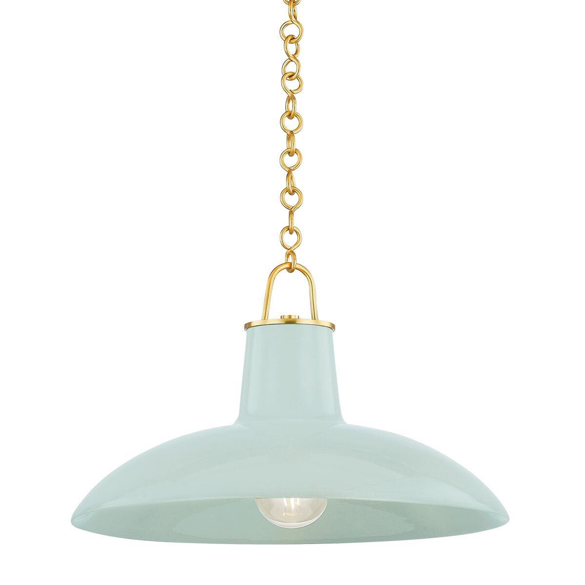 Shown in Aged Brass and Ceramic Moss Crackle finish