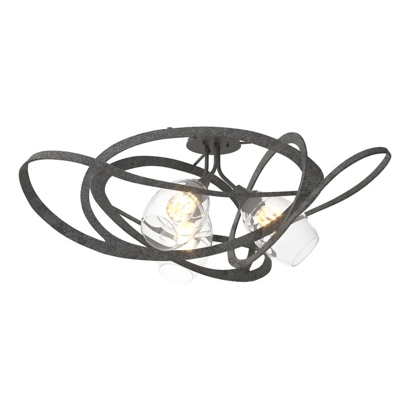 Nest 37 Inch 3 Light Semi Flush Mount by Hubbardton Forge