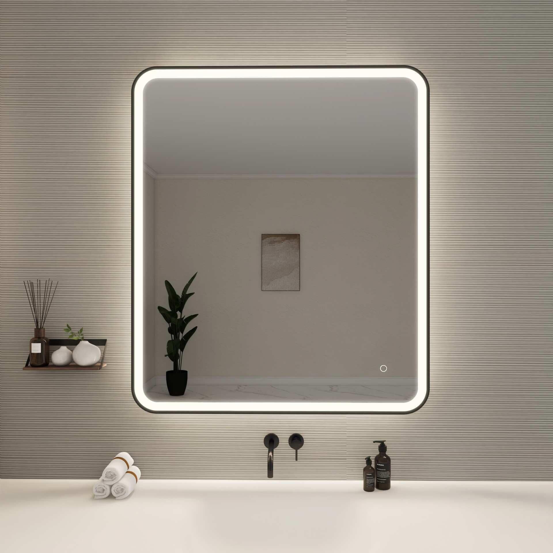 Harmoni 42 Inch Round LED Lighted Mirror by Elegant Decor