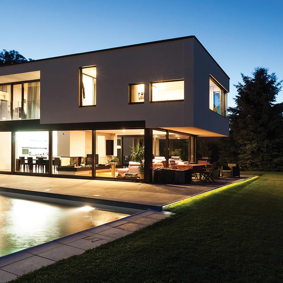 Shown in Black finish and Clear glass