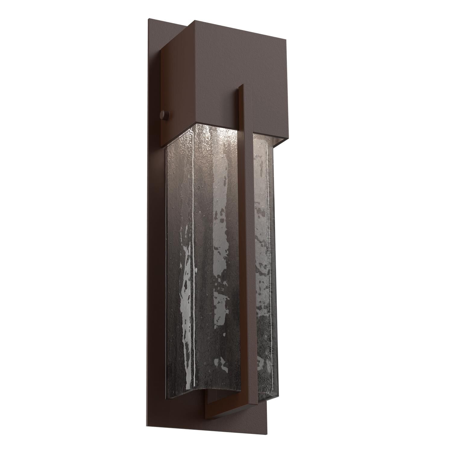 Shown in Statuary Bronze finish and Smoke Granite glass