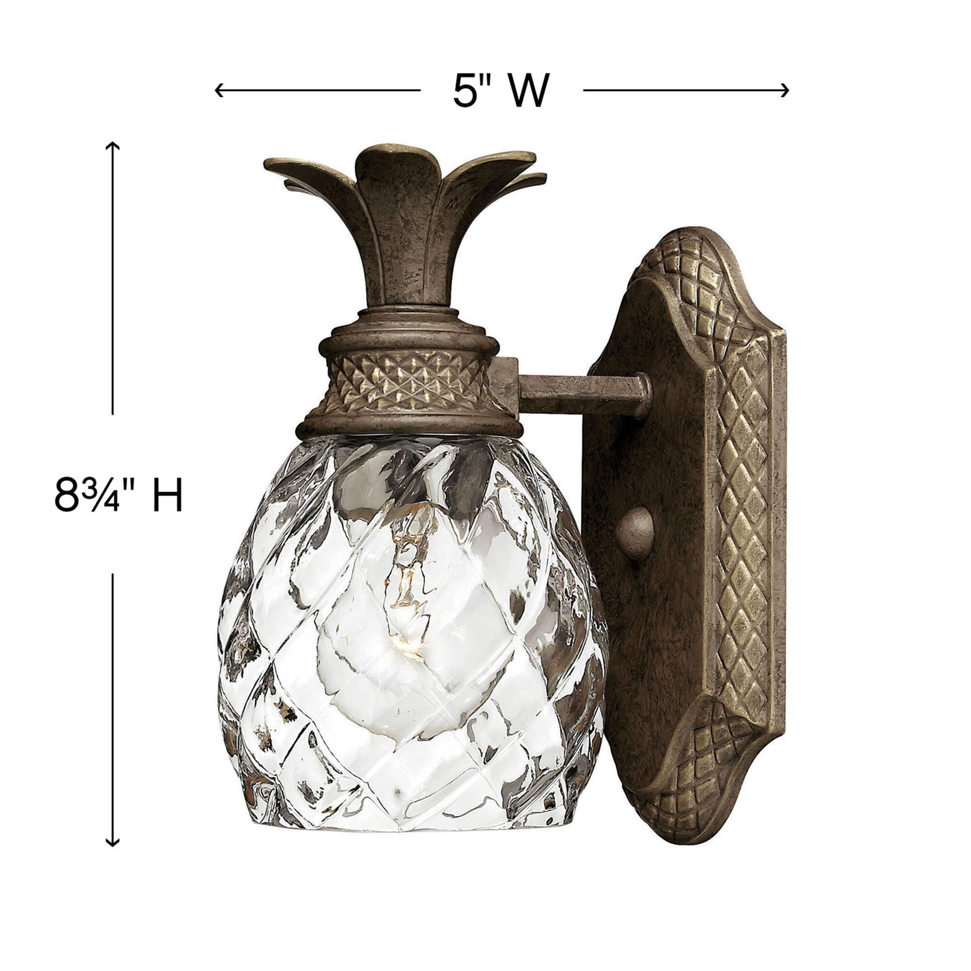 Shown in Pearl Bronze finish and Clear Optic glass