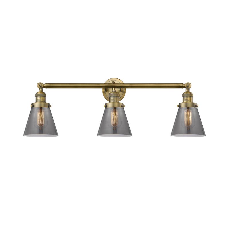 Bruno Marashlian Small Cone 30 Inch 3 Light Bath Vanity Light by Innovations Lighting