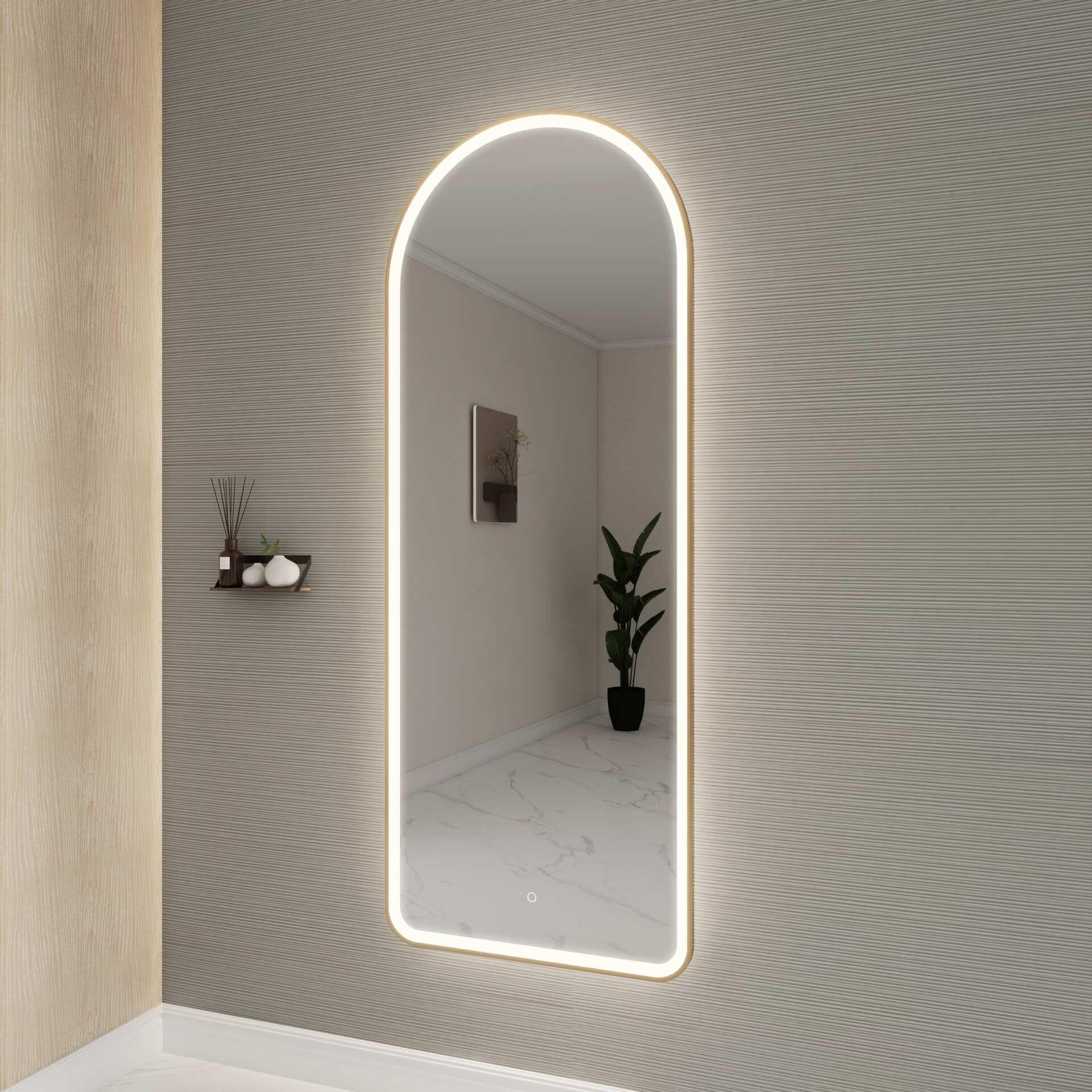 Harmoni 72 Inch Arched LED Lighted Mirror by Elegant Decor