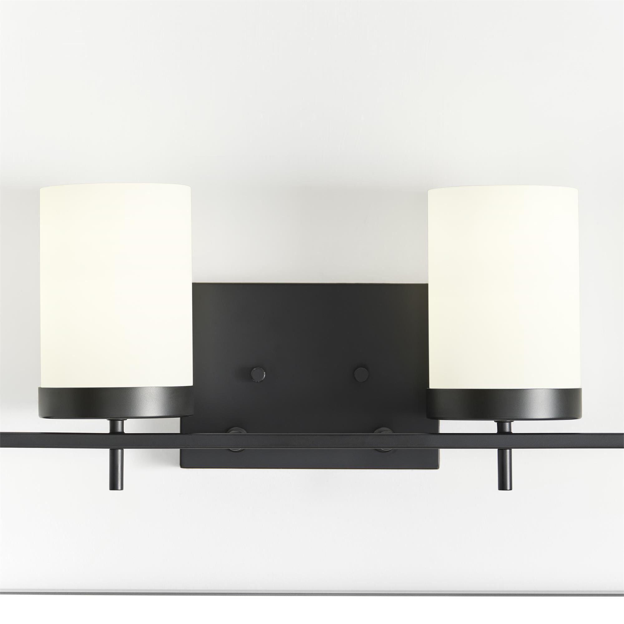 Shown in Midnight Black finish and White Etched glass