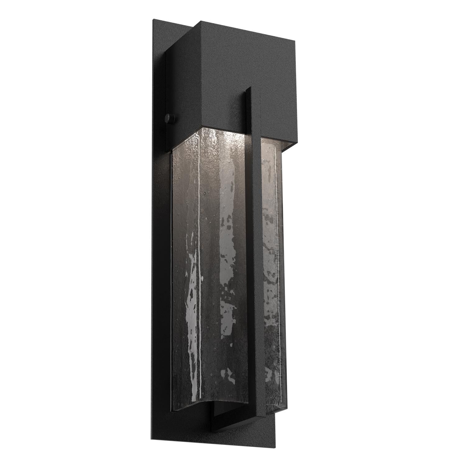 Shown in Textured Black finish and Smoke Granite glass