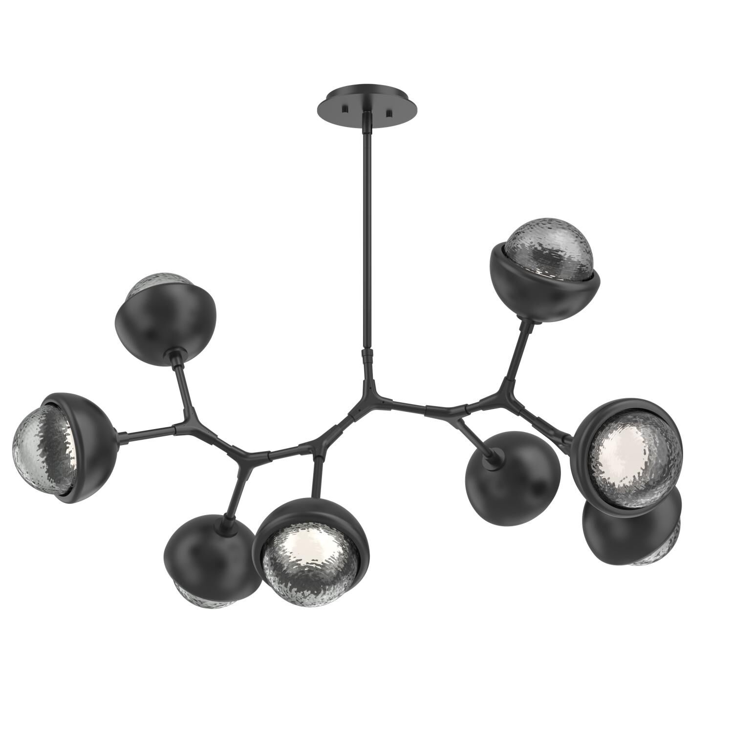 Shown in Matte Black finish and Smoke glass and Metal Shade Matching Finish accent
