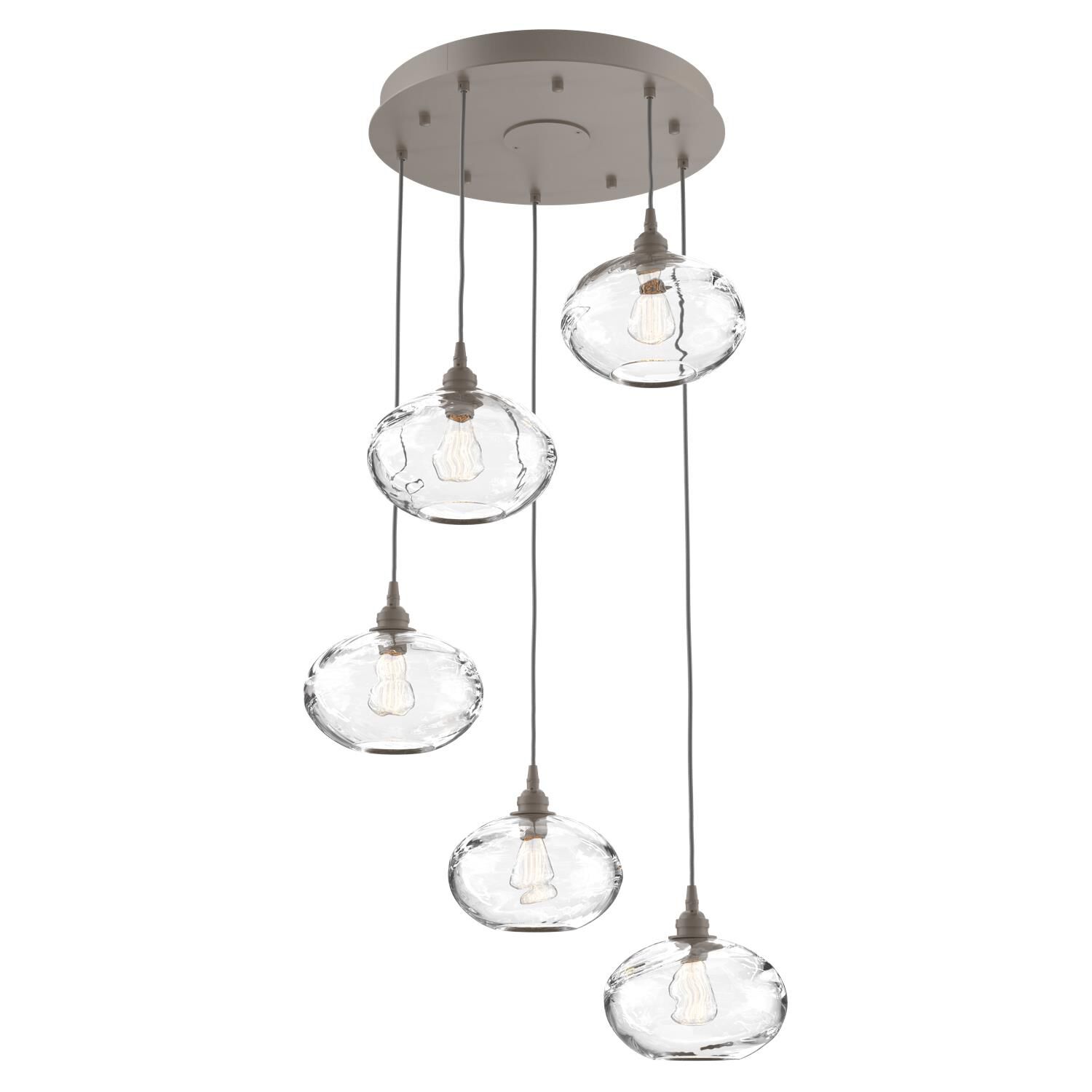 Shown in Metallic Beige Silver finish and Optic Clear glass