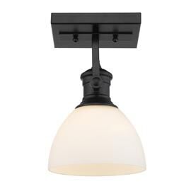 Hines 10 Inch Damp Rated Semi Flush Mount by Golden Lighting