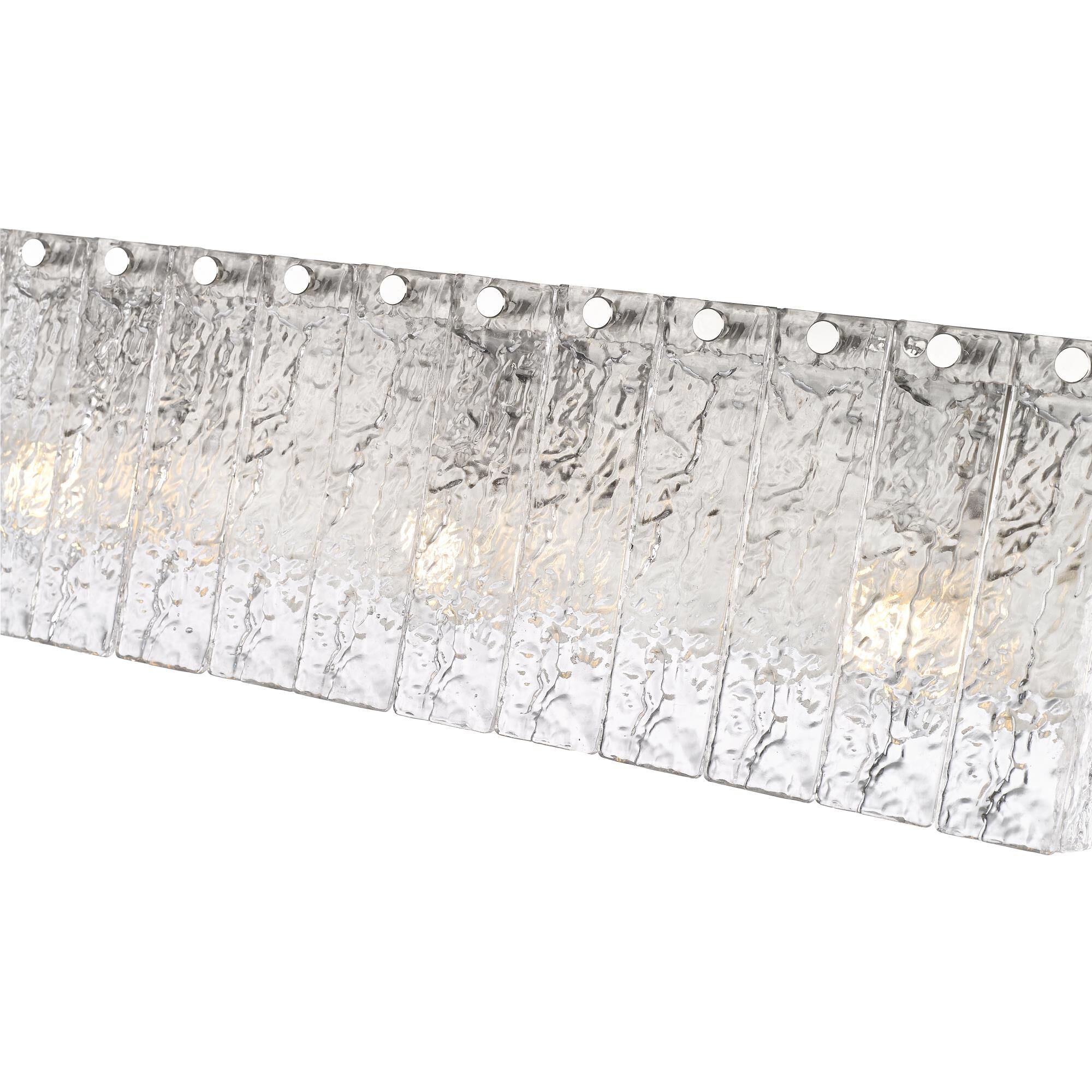 Shown in Brushed Nickel finish and Clear glass