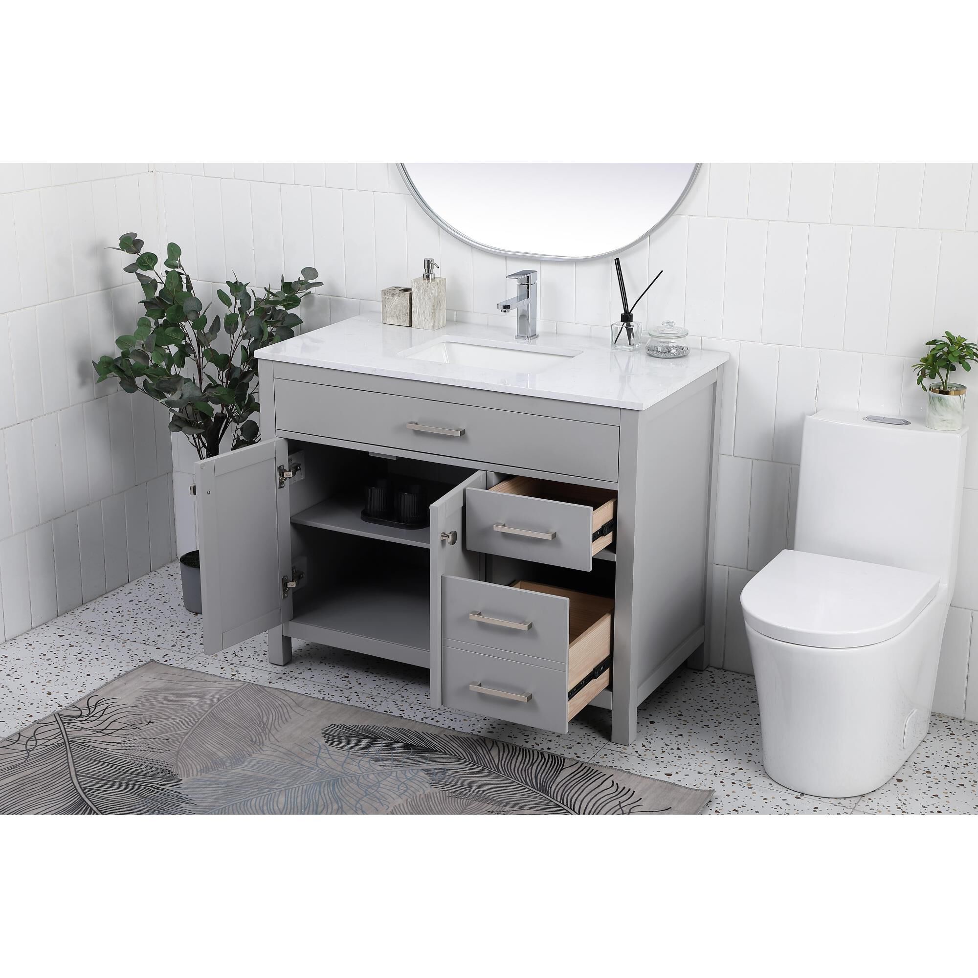 Lewis 42 Inch Bath Vanity by Elegant Decor