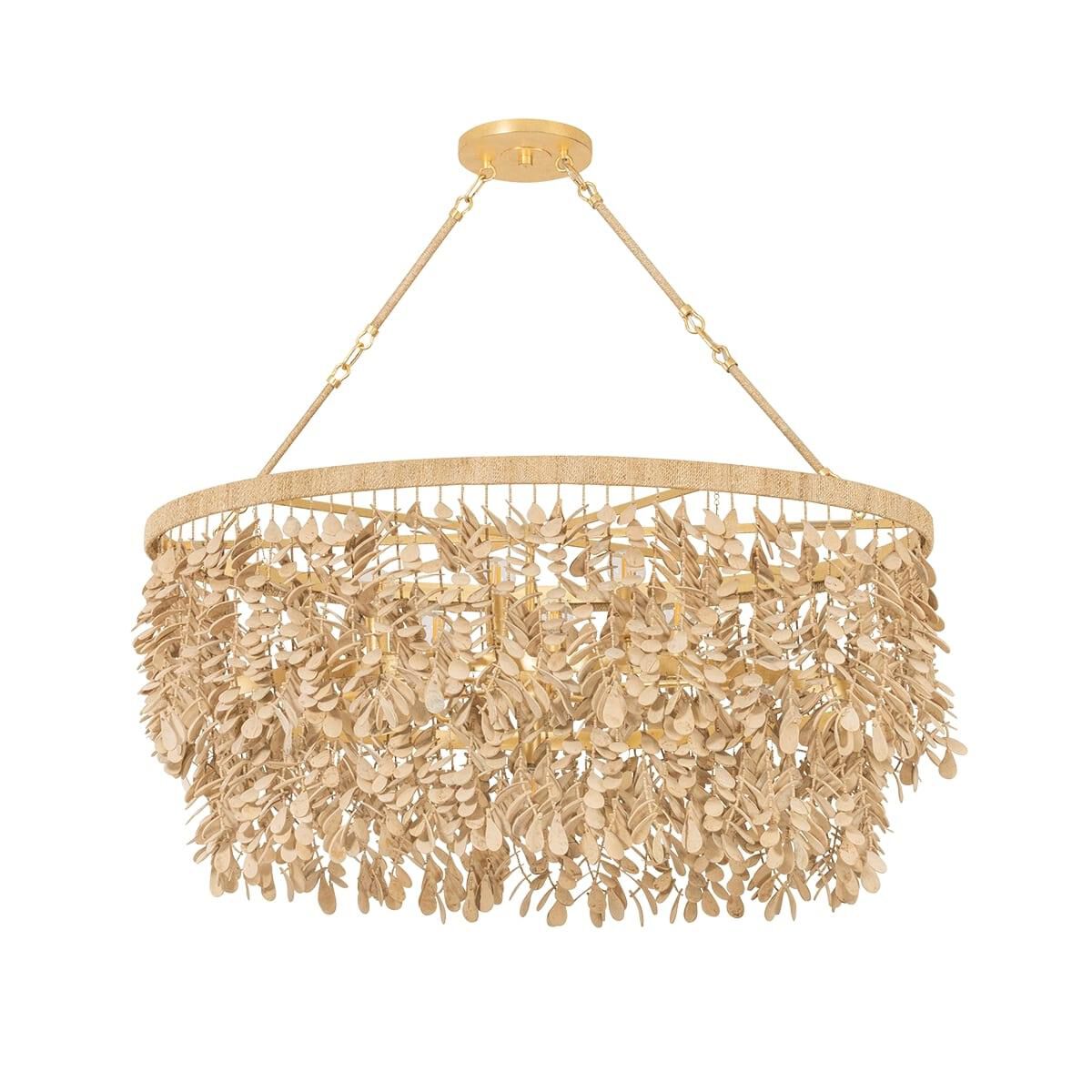 Shown in Vintage Gold Leaf finish and Coco Shell shade