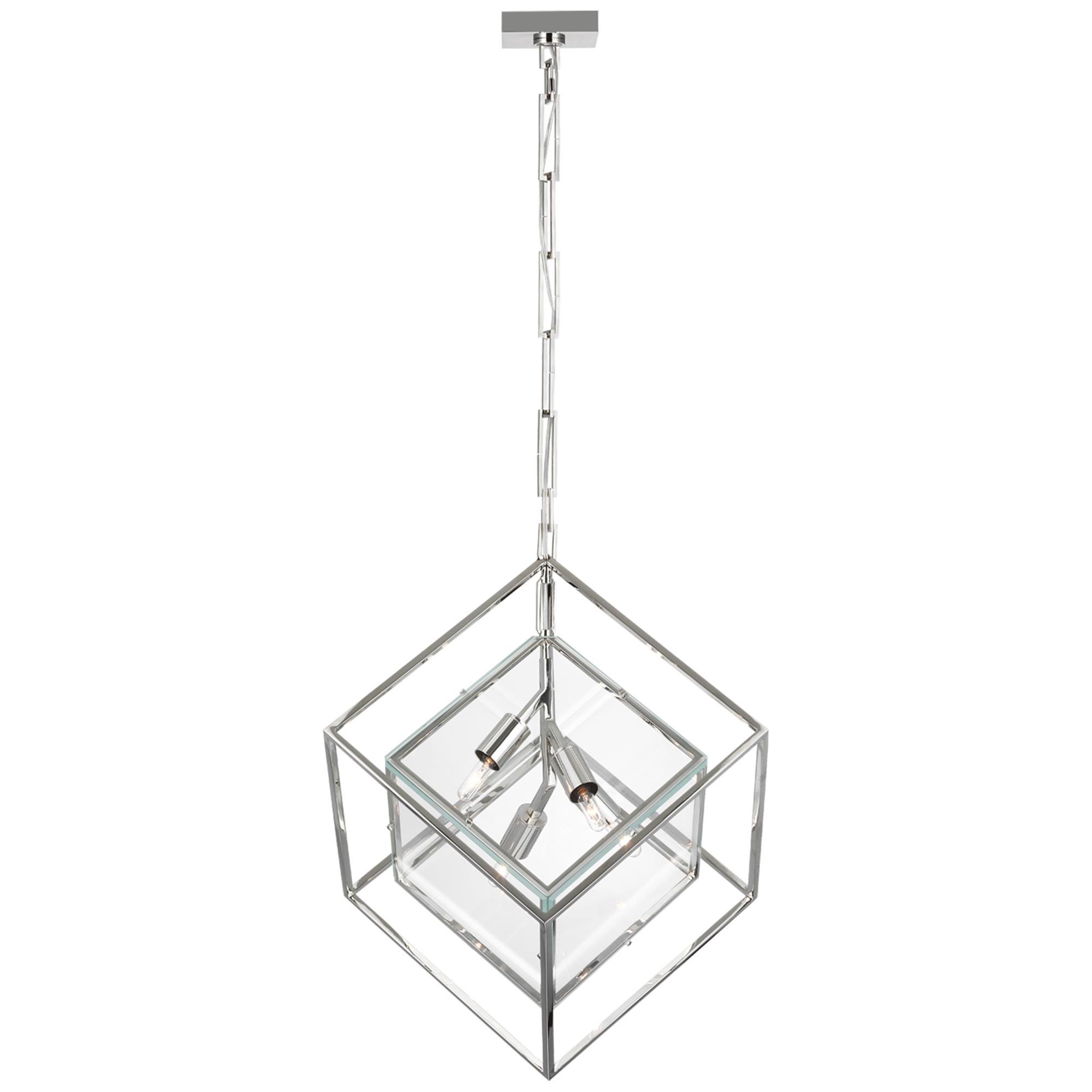 Shown in Polished Nickel finish and Clear glass
