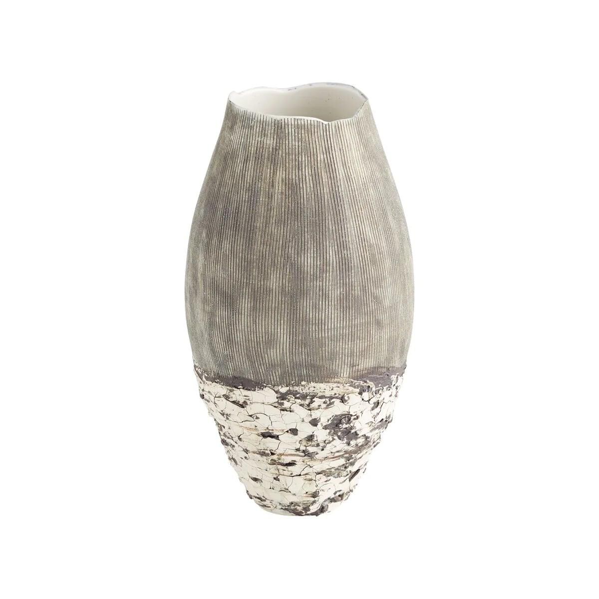 Calypso Vase | White - Md Vase-Urn by Cyan Designs