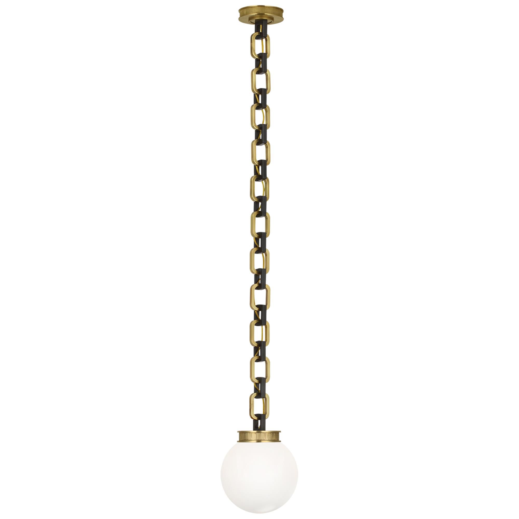 Shown in Soft Brass and Bronze finish and White glass