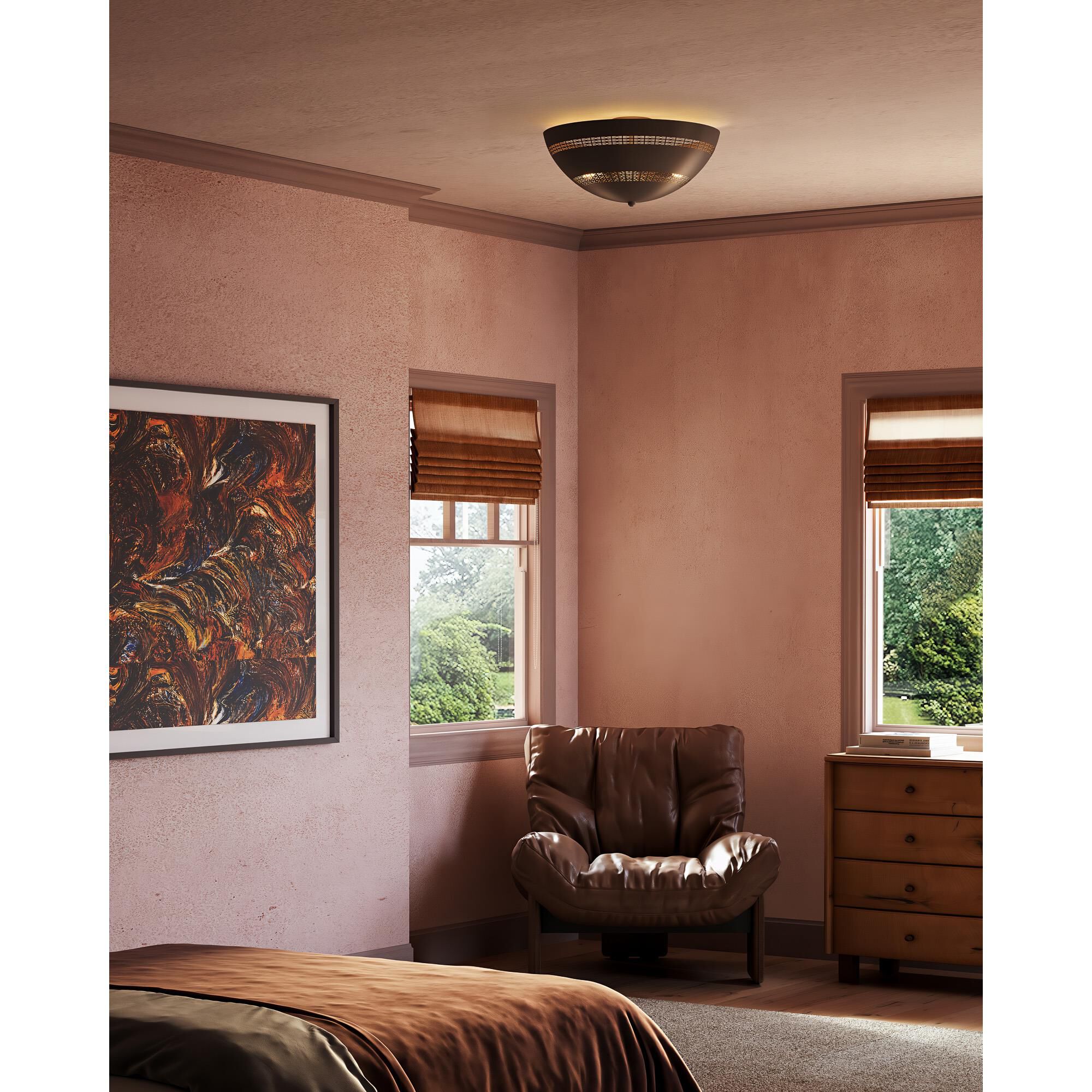 Peyton Fox Overland 18 Inch Semi Flush Mount,
