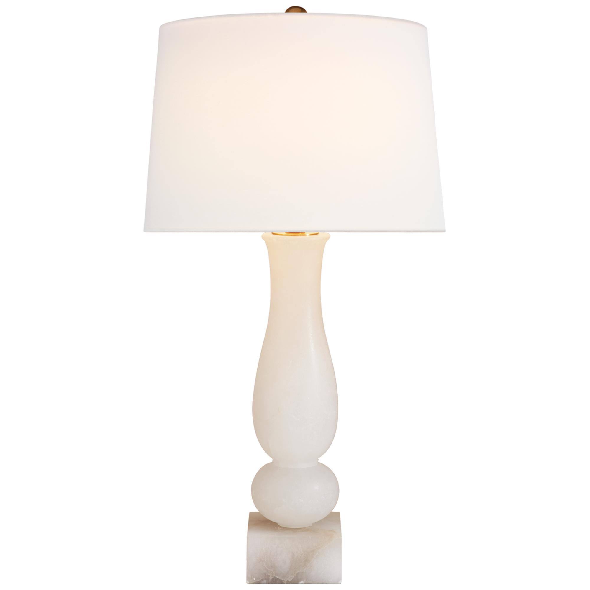 Shown in Alabaster finish and Linen shade