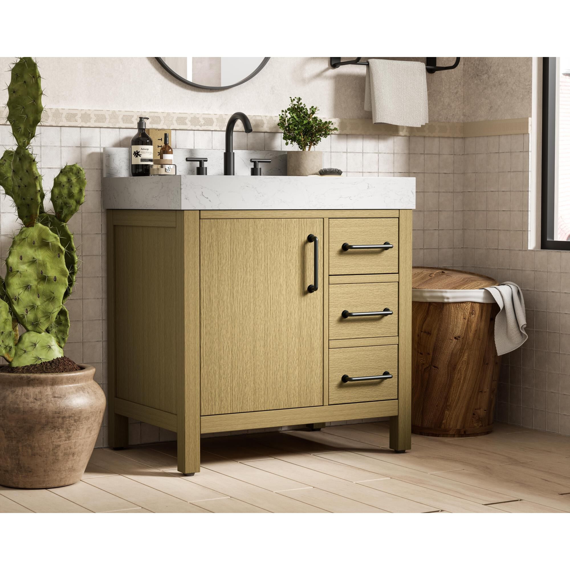 Nathan 32 Inch Bath Vanity by Elegant Dcor