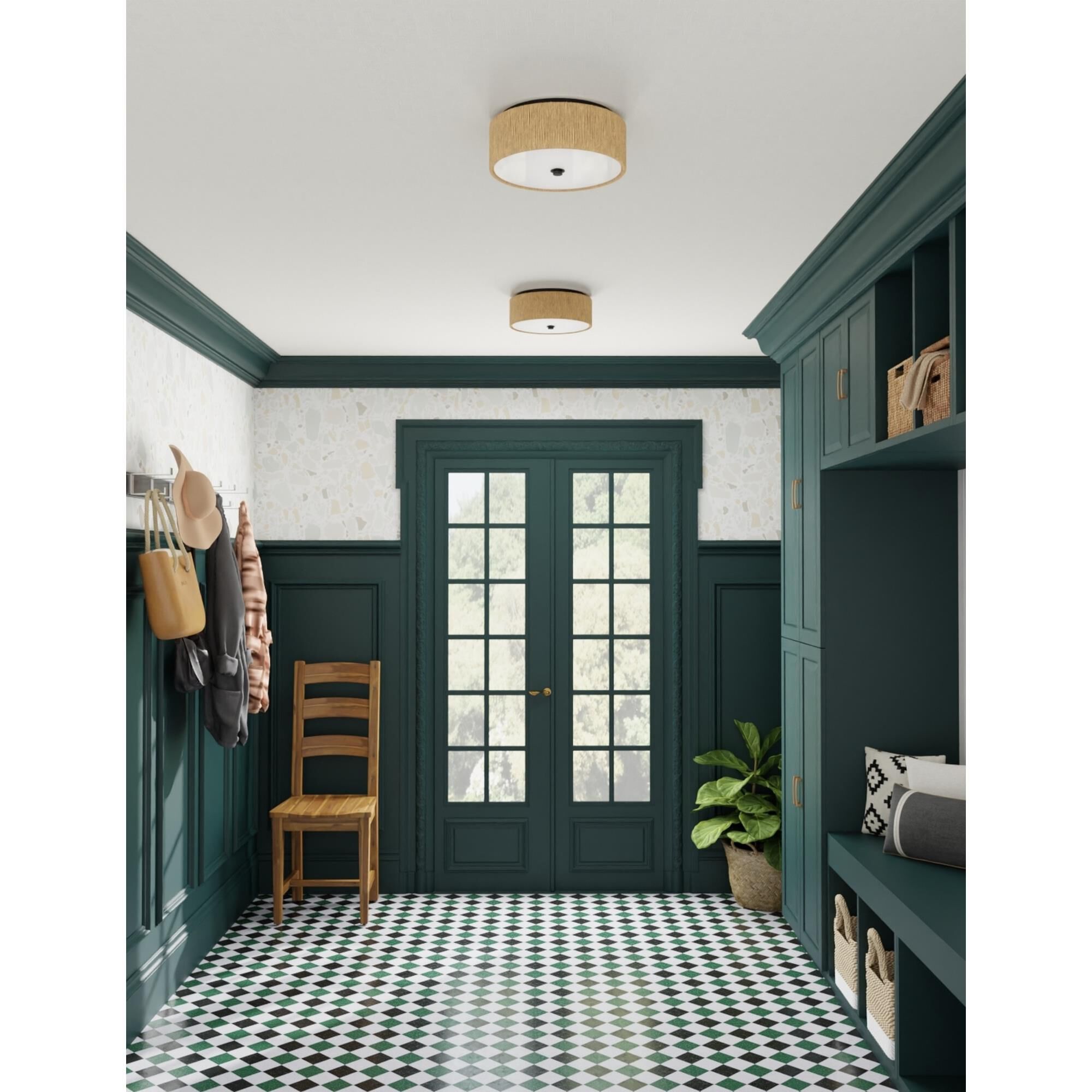 Brownell 14 Inch 1 Light LED Flush Mount by Currey and Company