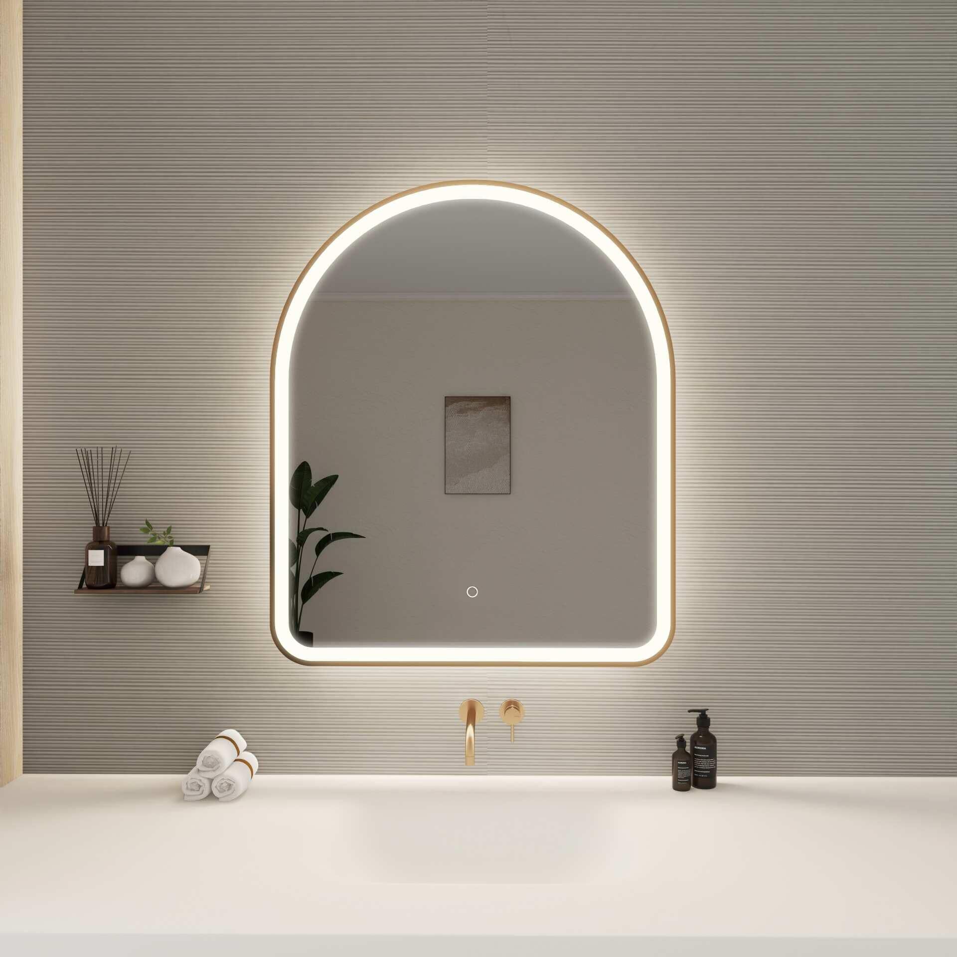 Harmoni 36 Inch Arched LED Lighted Mirror by Elegant Decor