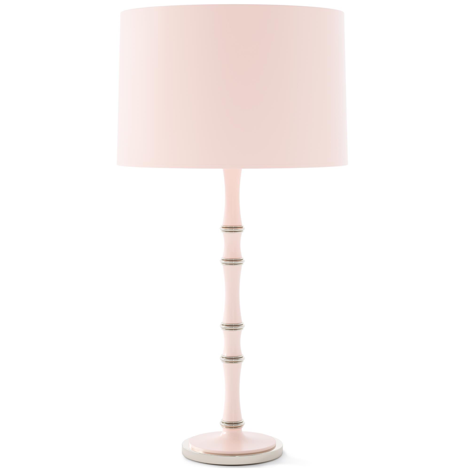 Shown in Rose Water finish and Celadon shade and Polished Nickel  accent