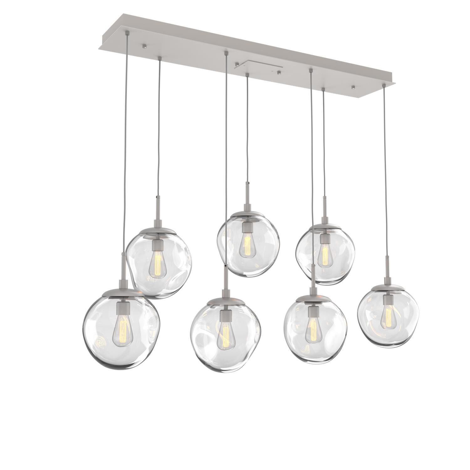 Levi Wilson Nebula 50 Inch 7 Light Linear Suspension Light by Hammerton Studio