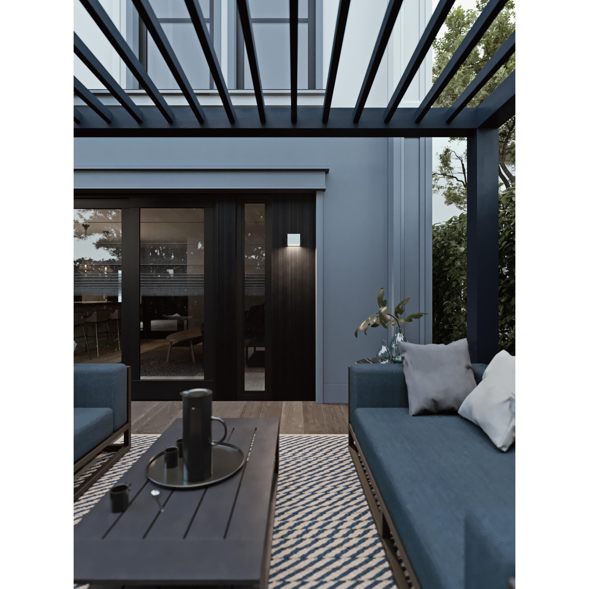 Shown in White finish and Frosted White glass and 120-277 Volt Dimmer accent