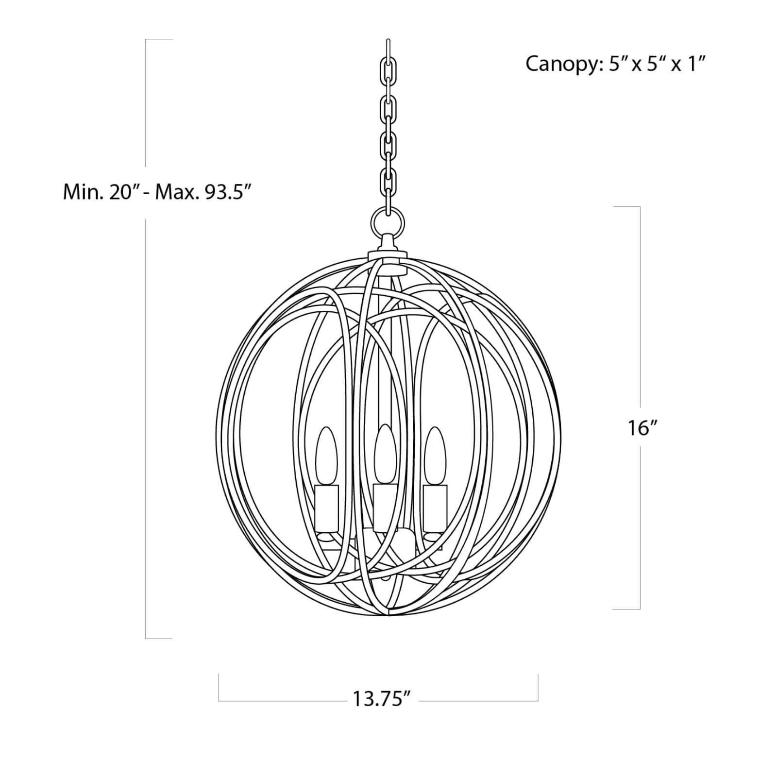 Ofelia 14 Inch Large Pendant by Regina Andrew - Clearance